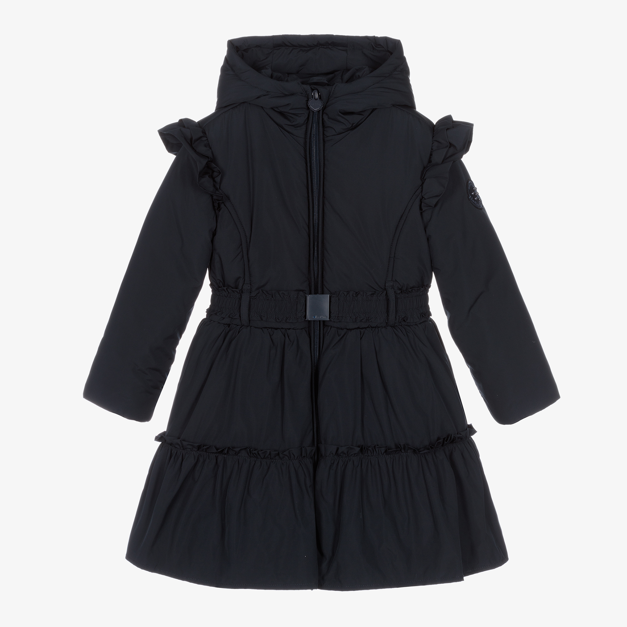 Le Chic - Girls Brown Hooded Puffer Coat | Childrensalon