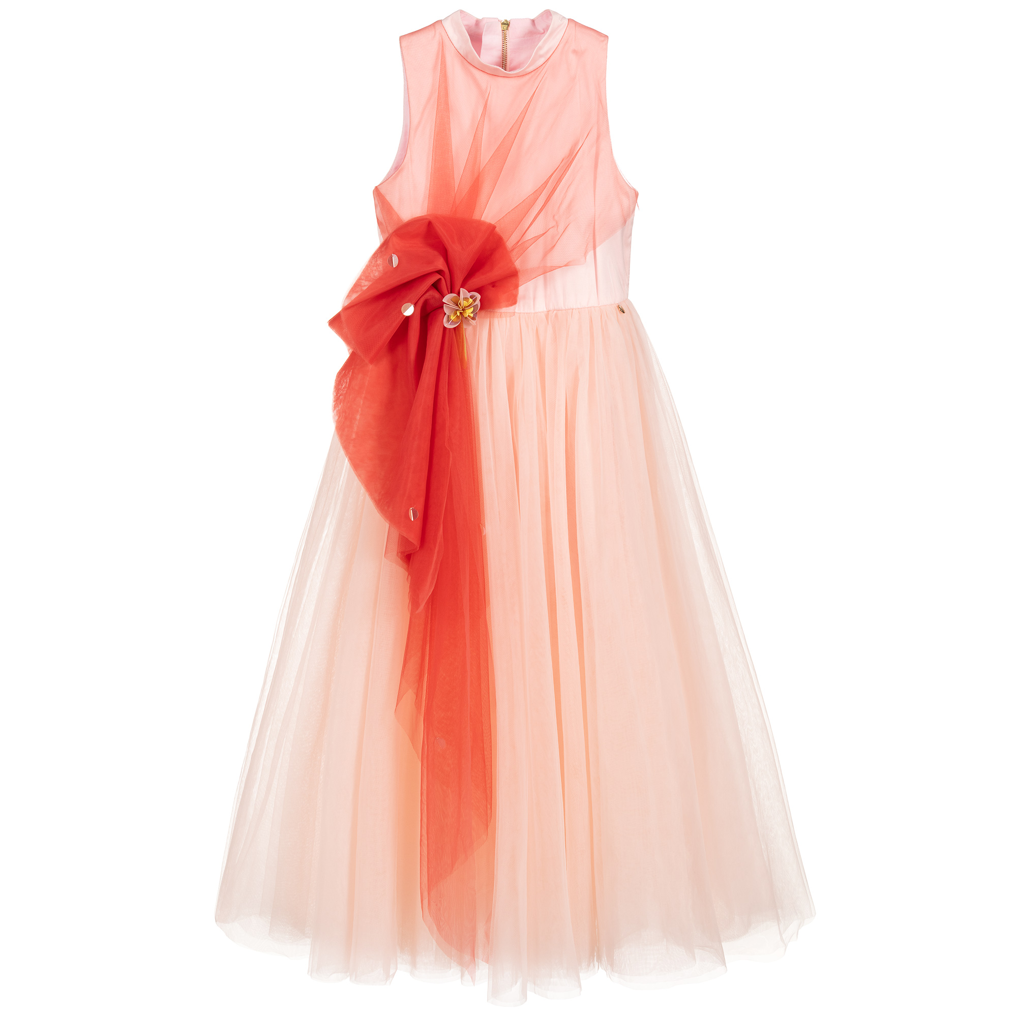 satin tulle dress