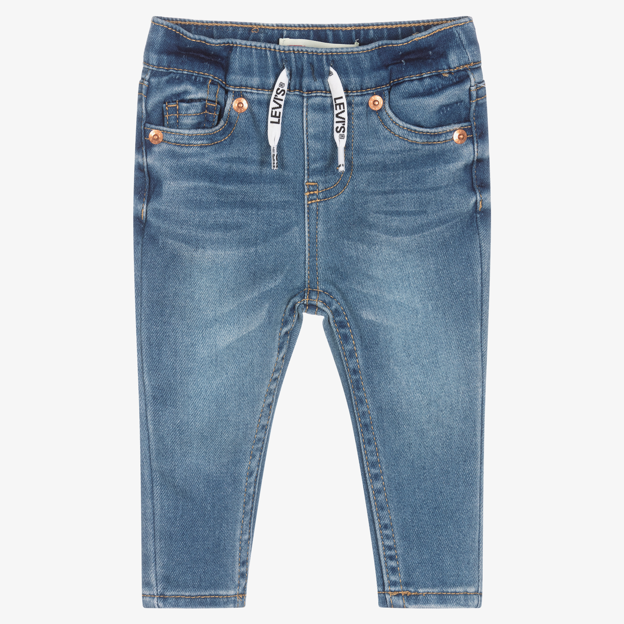 Levi's - Blue Denim Skinny Pull-On Jeans | Childrensalon