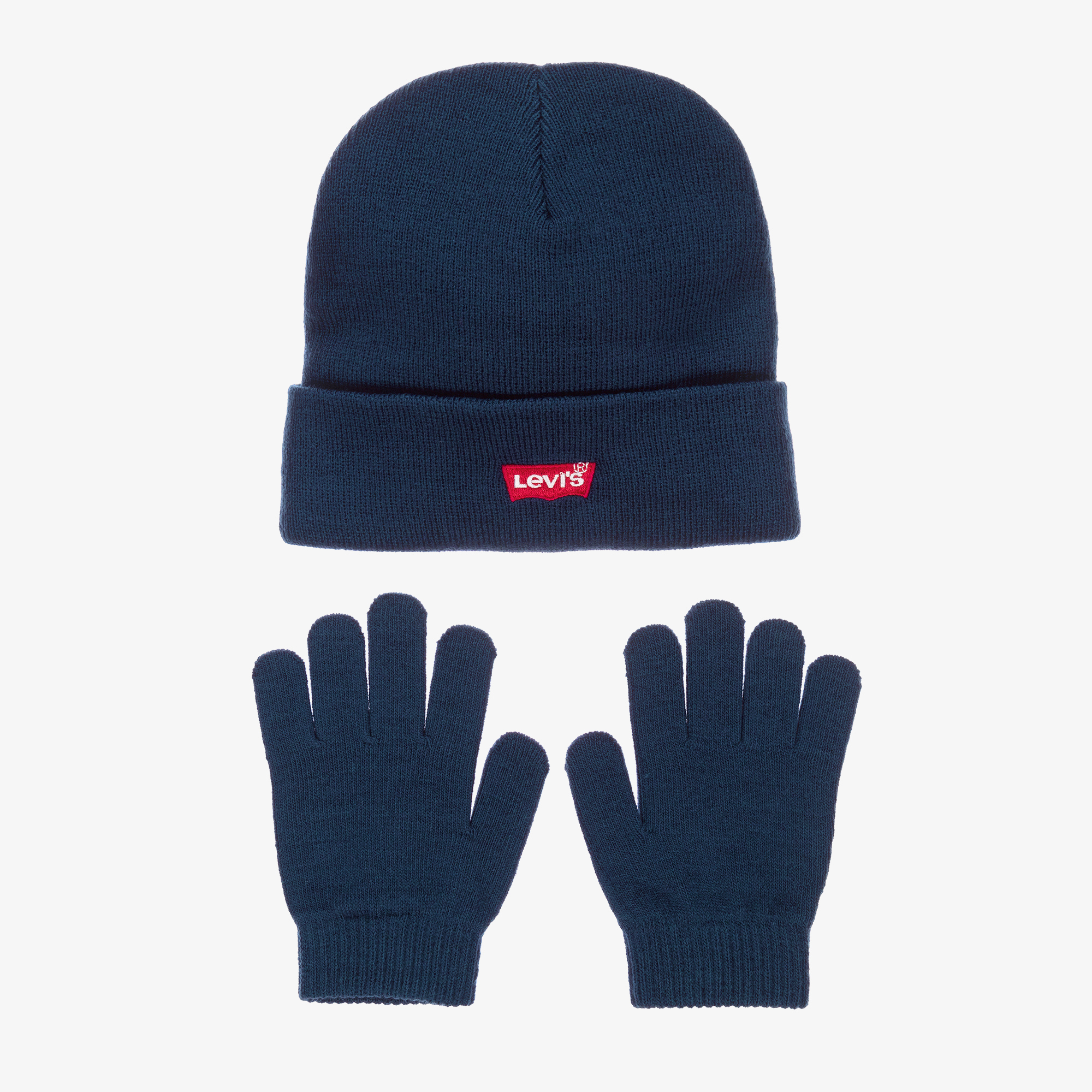 Levi's - Ensemble bonnet gants marine