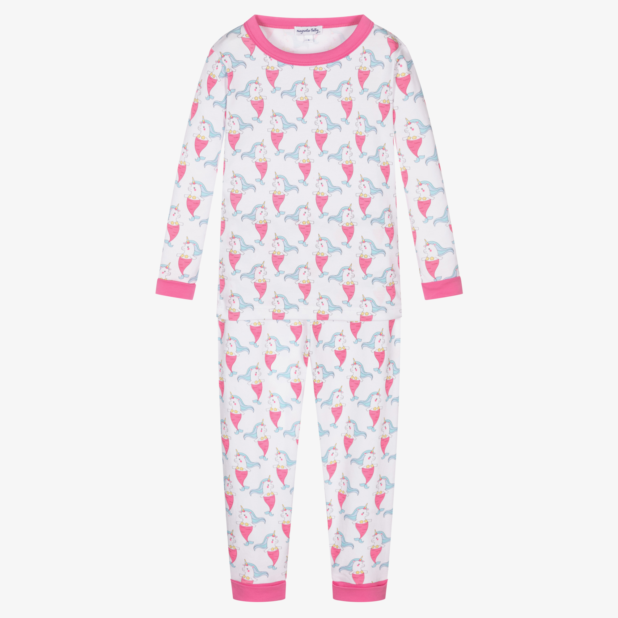 Magnolia Baby - Pink Pima Cotton Pyjamas | Childrensalon