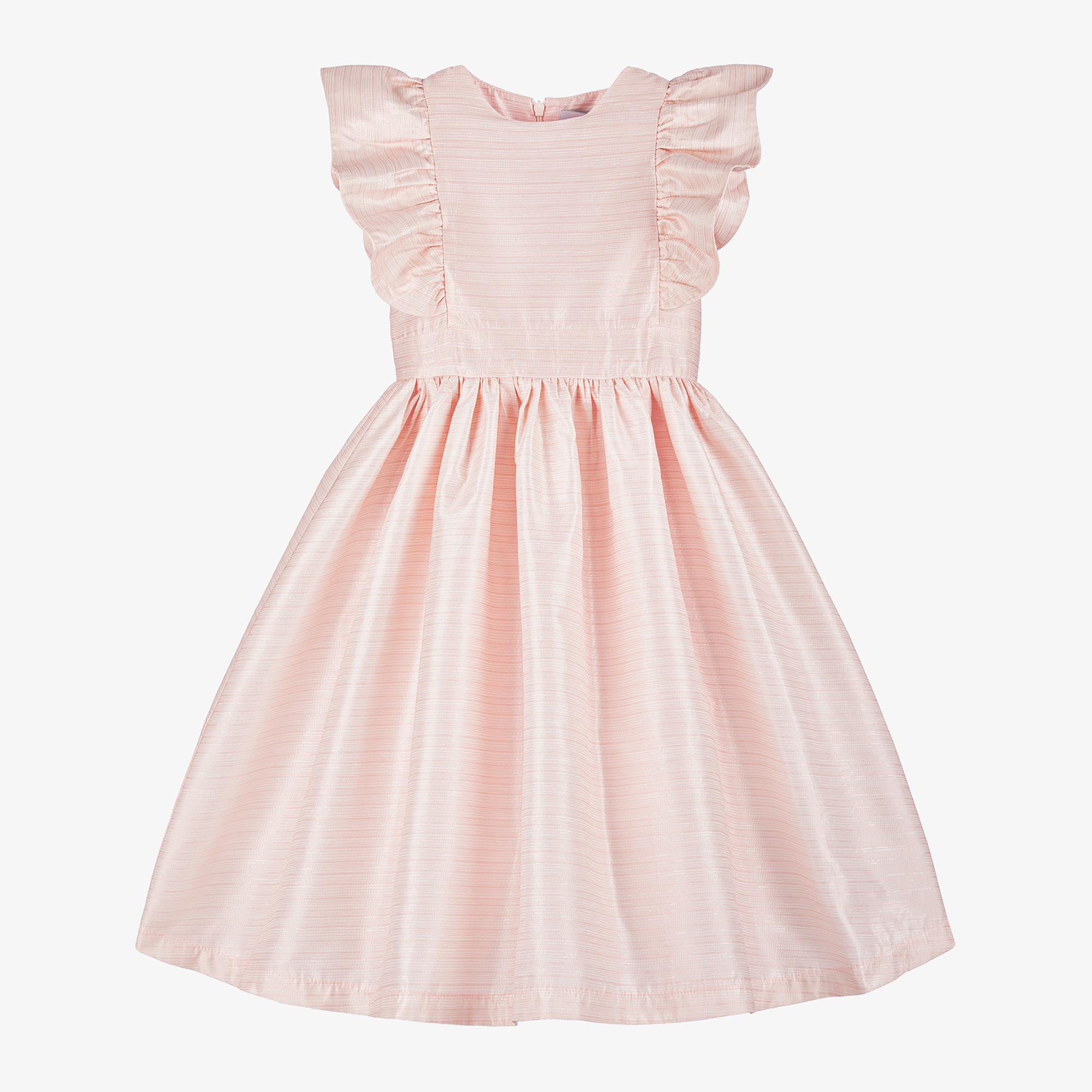 Mama Luma - Girls Pink Floral Jacquard Dress | Childrensalon