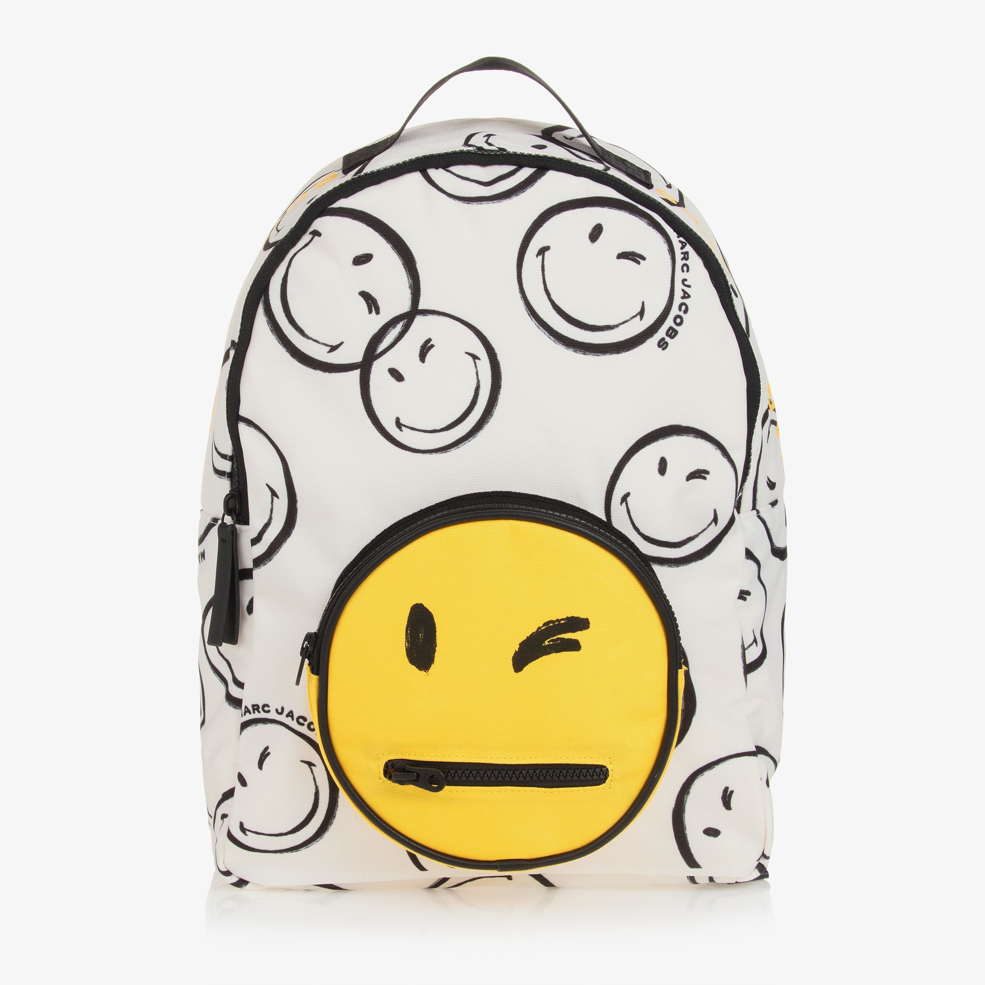 MARC JACOBS Ivory Smiley Faces Backpack 38cm