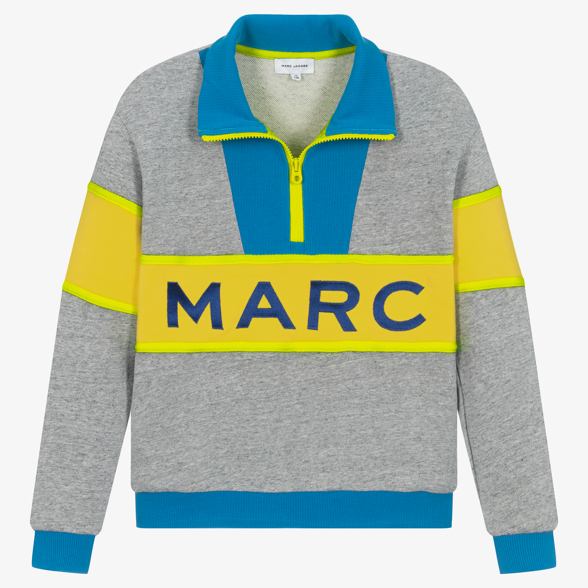 Marc Jacobs Kids logo-embroidered Crew-Neck Sweatshirt - Blue