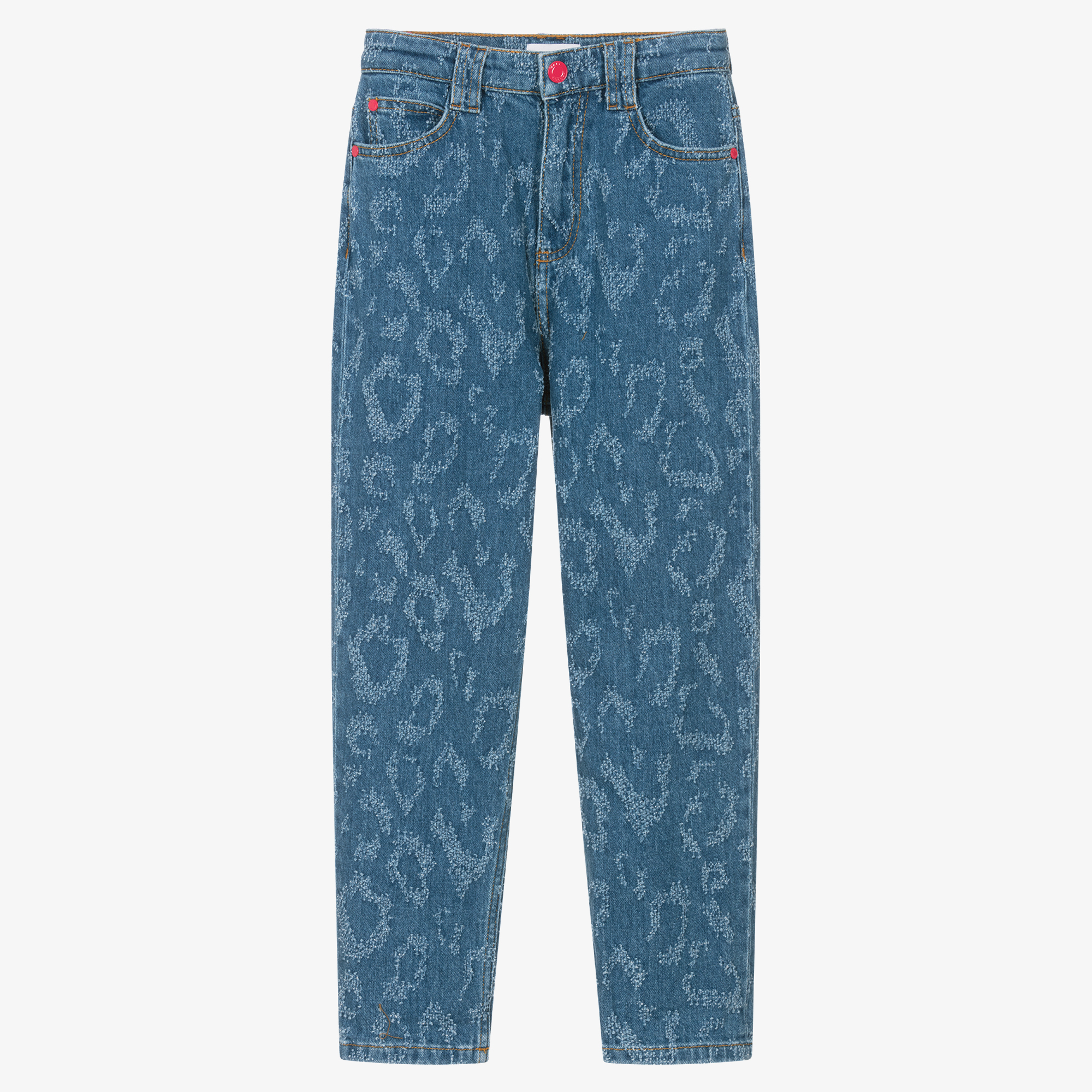 Little Marc Jacobs Girls Blue Denim Jeans with Patches – Petit New York