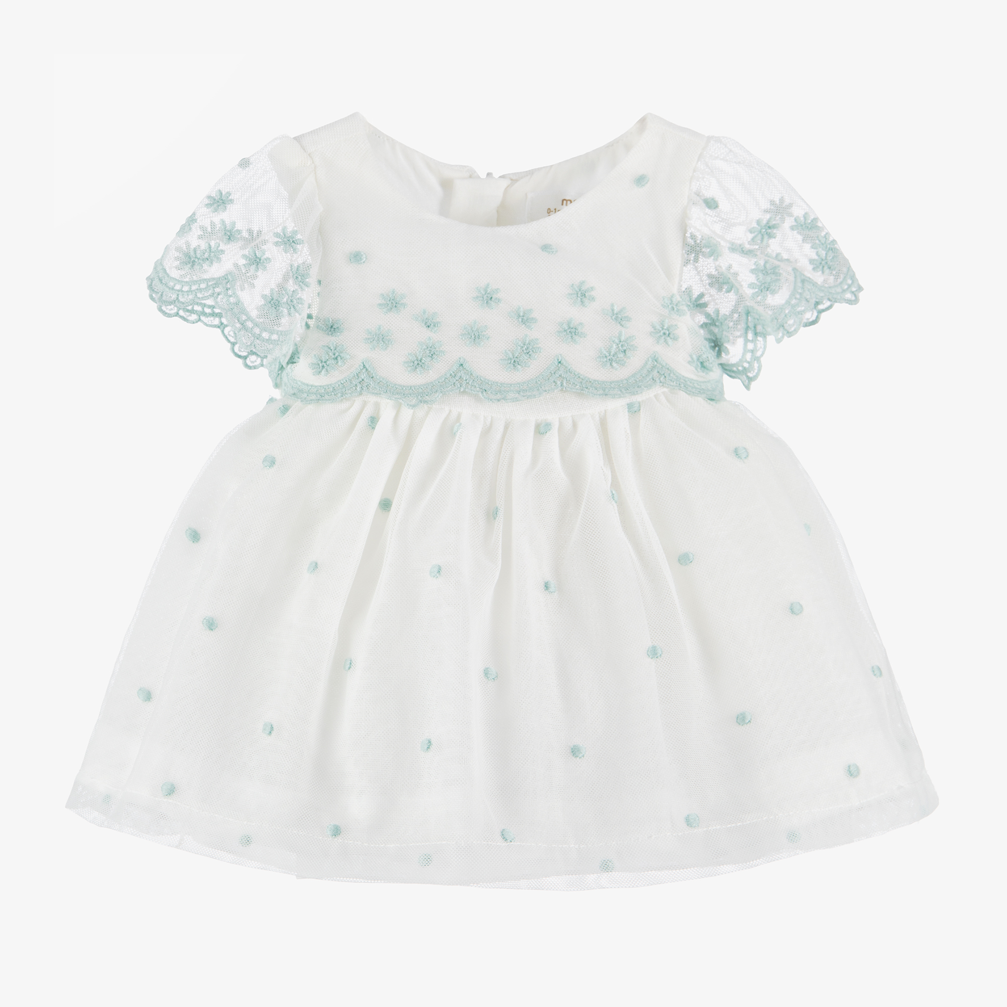 Mayoral - Girls White Embroidered Dress | Childrensalon