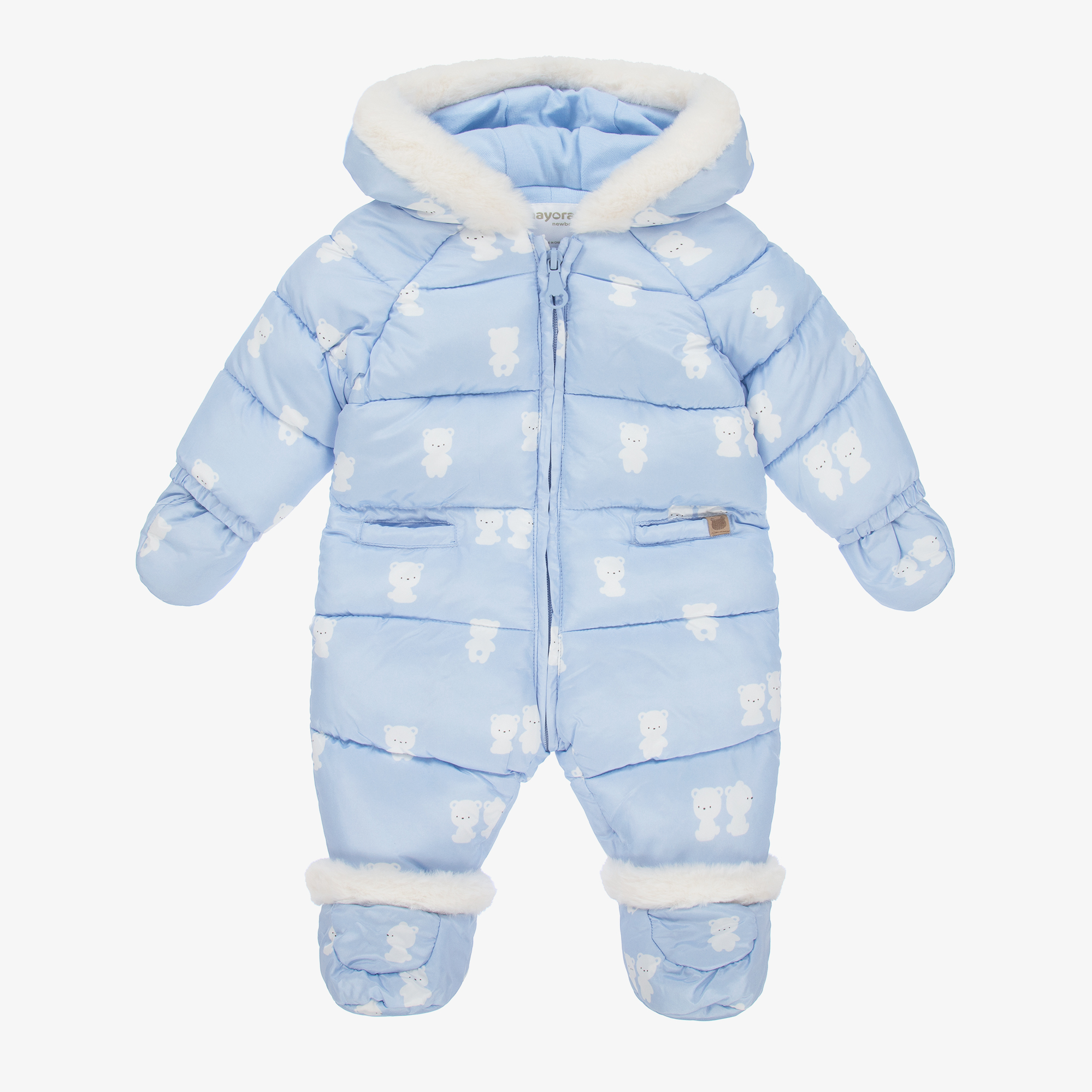 Mayoral Newborn Combinaison De Ski Bleue Ours Bebe Childrensalon