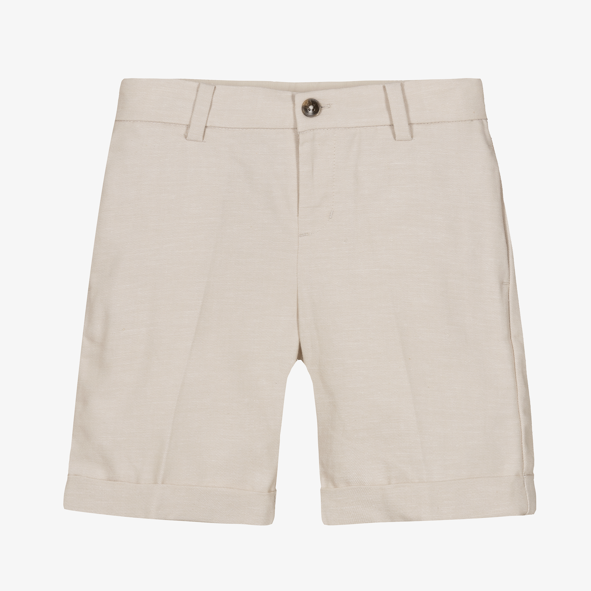 Mayoral - Boys Beige Linen Shorts | Childrensalon