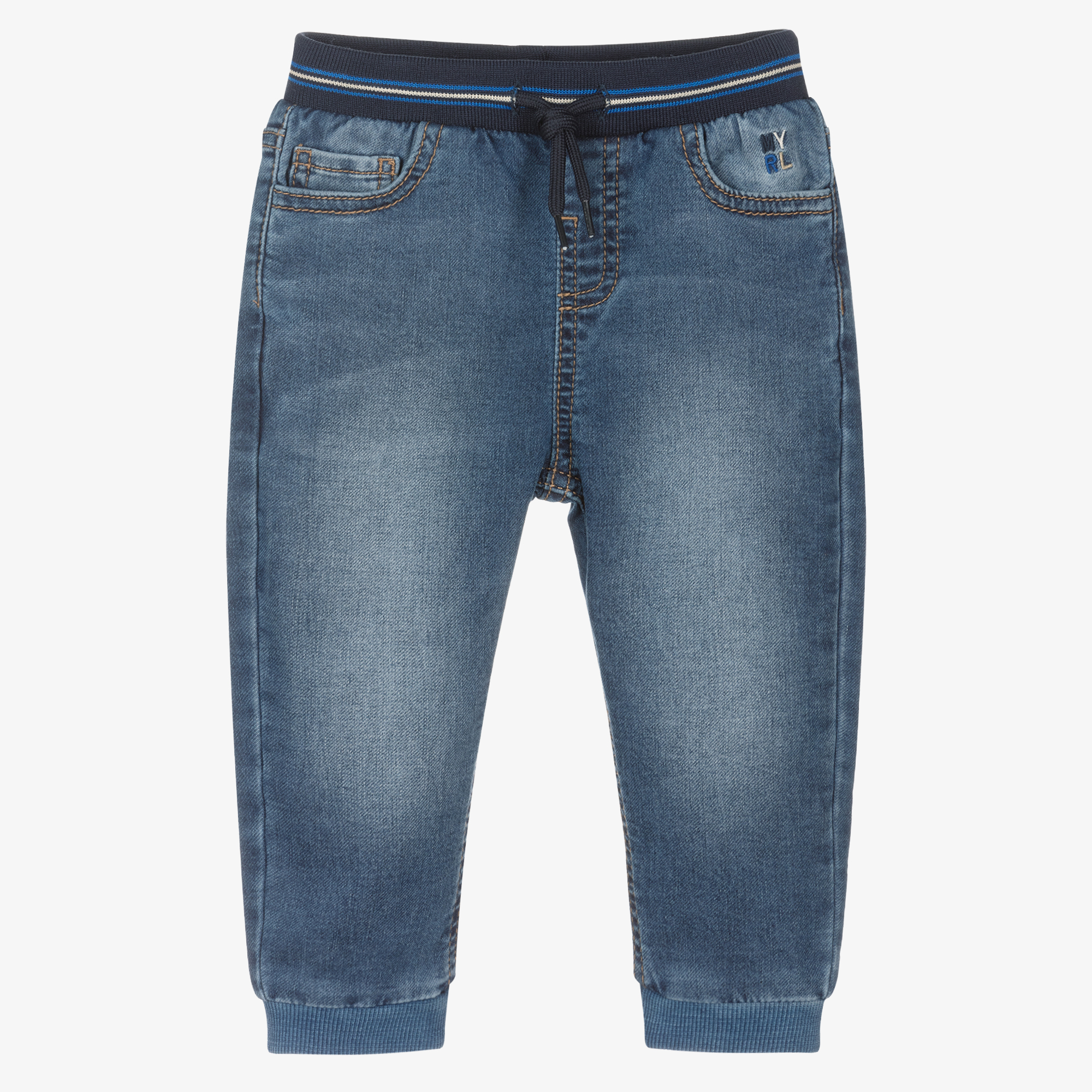 Mayoral - Girls Blue Slouchy Jeans | Childrensalon