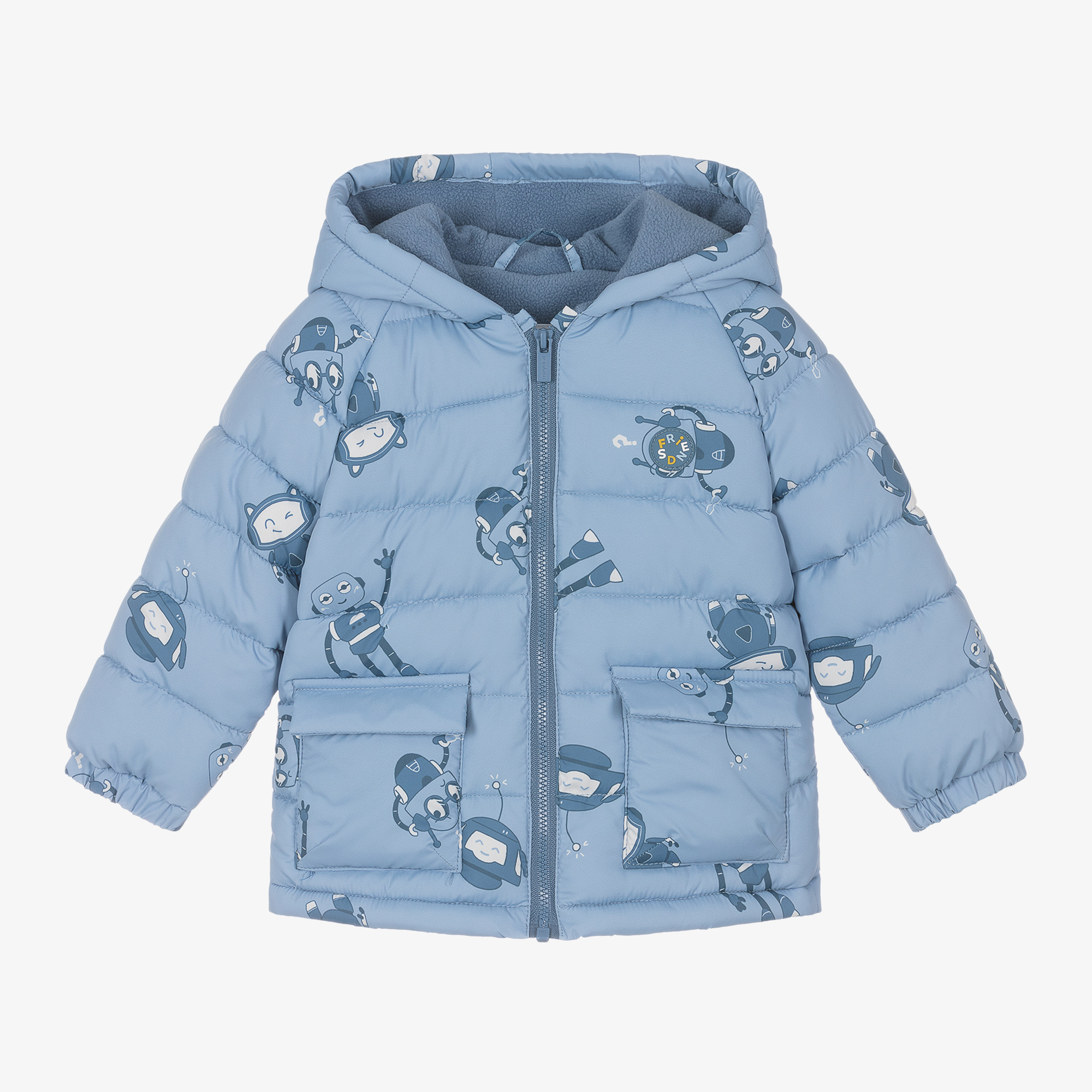 Mayoral - Girls Beige Pocket Puffer Jacket | Childrensalon