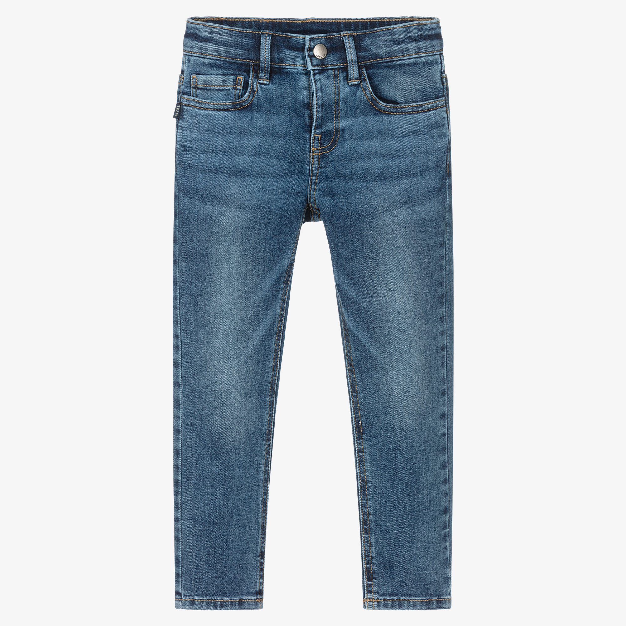 Mayoral - Boys Blue Slim Fit Cotton Denim Jeans | Childrensalon