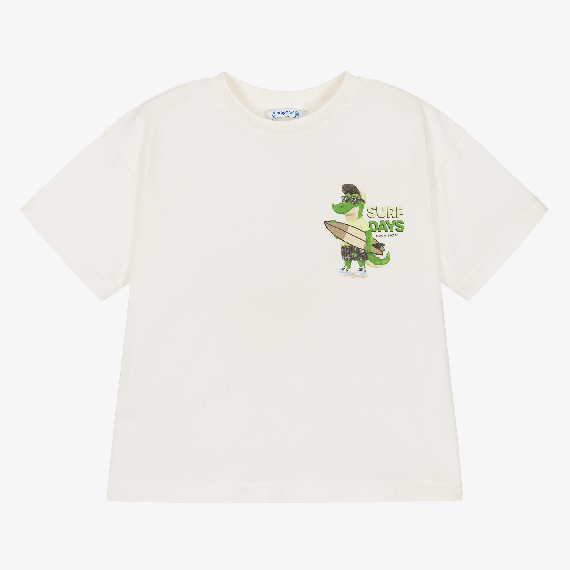 Mayoral - Girls Ivory Cotton T-Shirt | Childrensalon