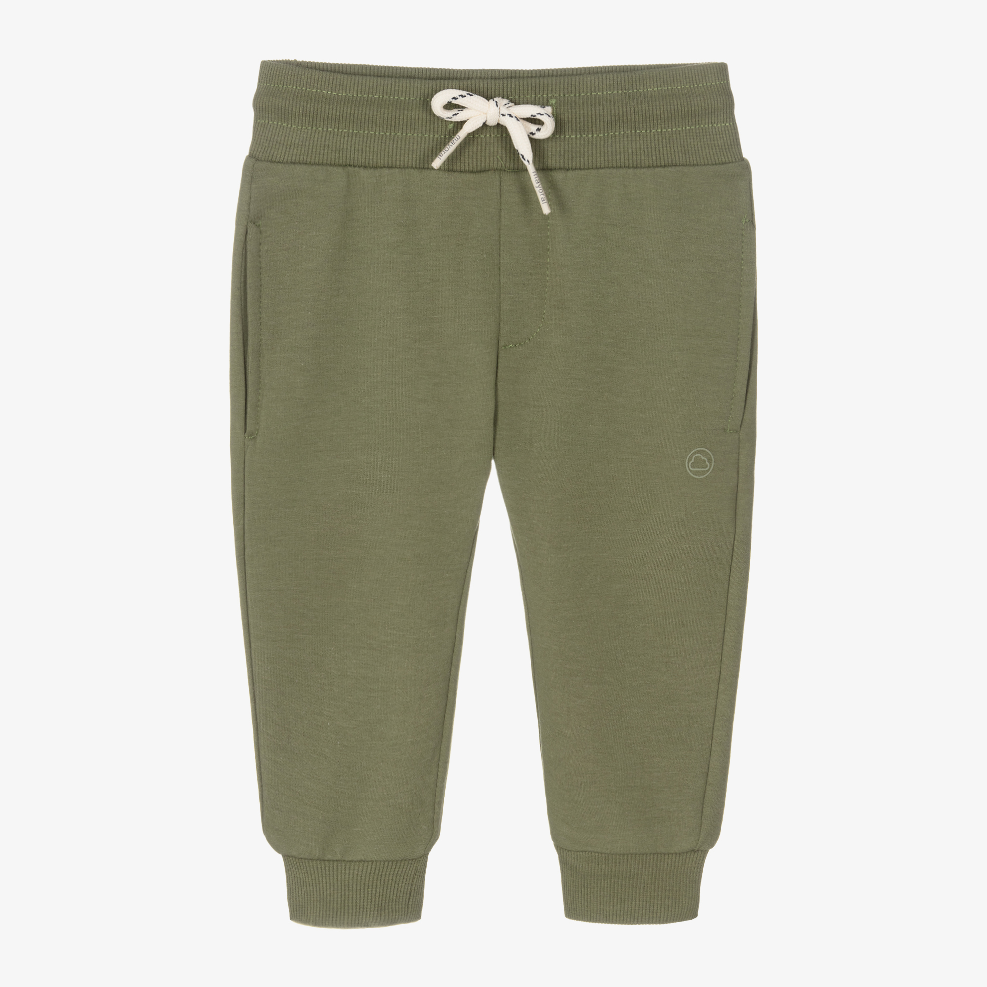 Mayoral Boys Khaki Green Cotton Joggers Childrensalon