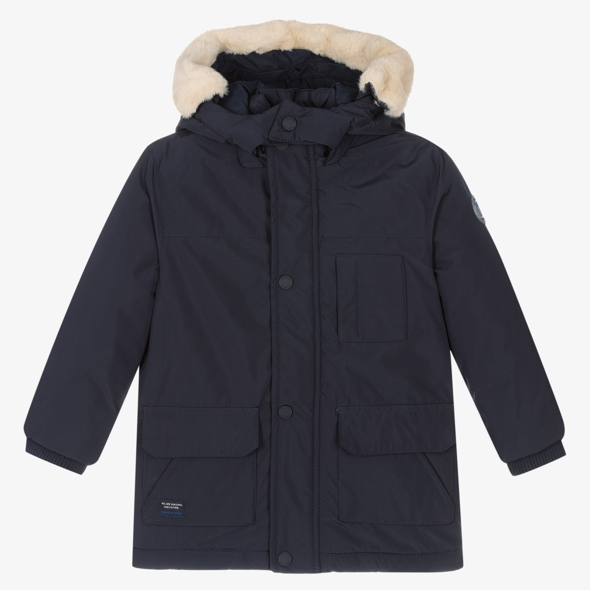 Foque - Navy Blue Knitted Coat | Childrensalon