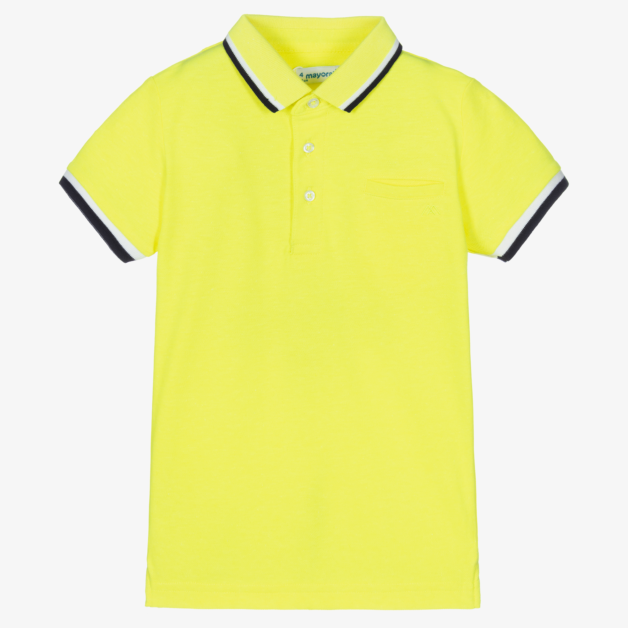Mayoral Nukutavake - Yellow Cotton Polo Shirt | Childrensalon