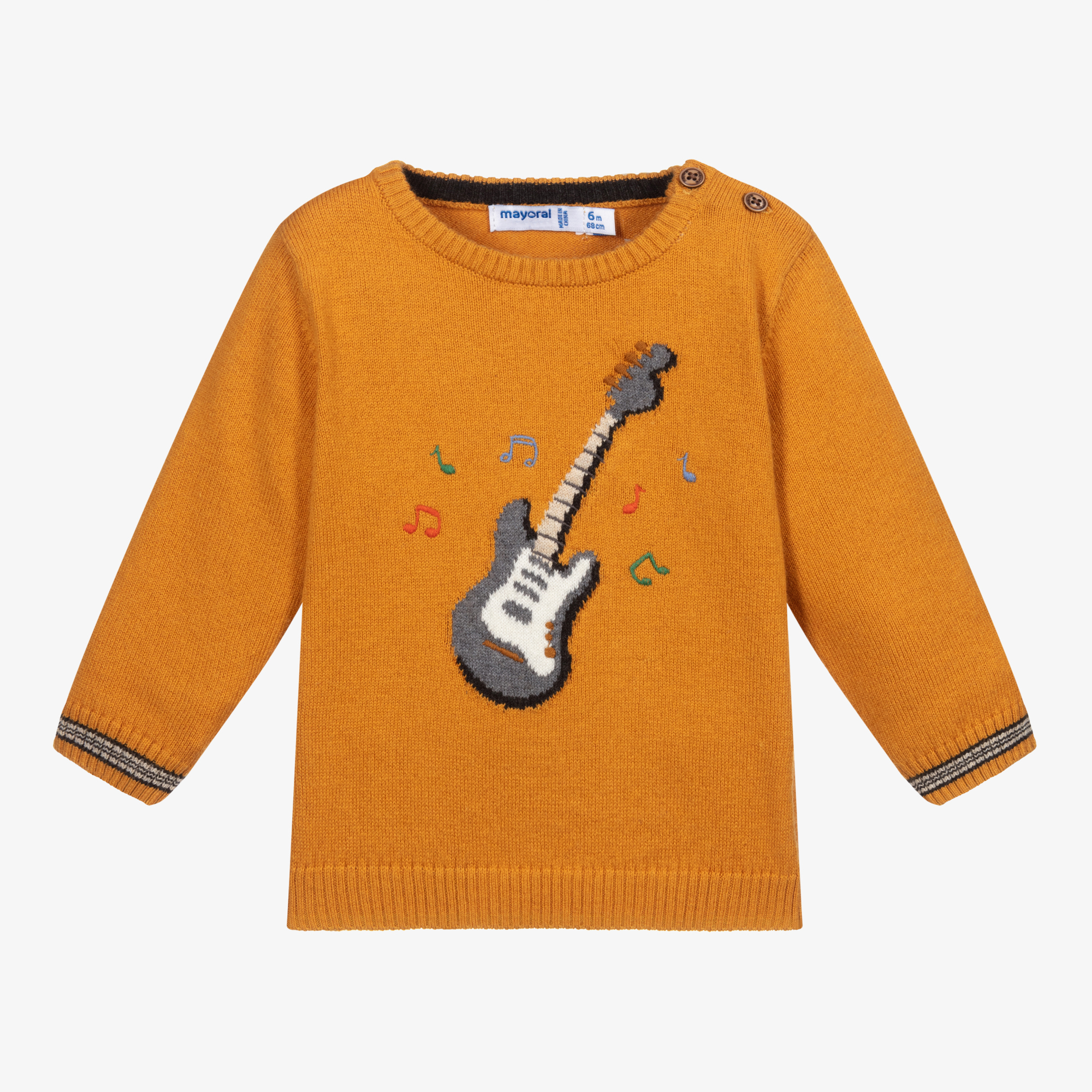 Mayoral Boys Yellow Guitar Sweater Childrensalon