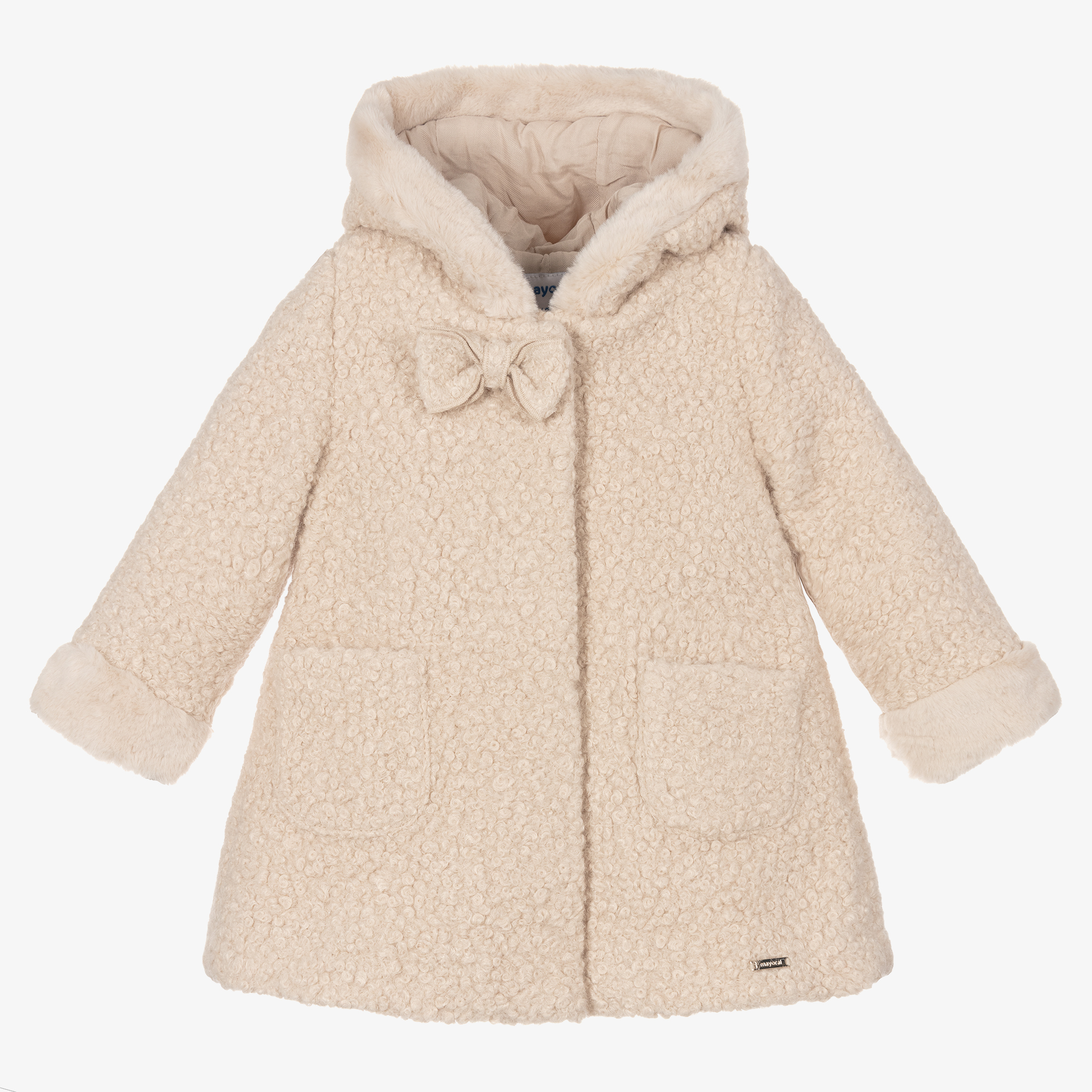 Mayoral - Girls Beige Puffer Jacket | Childrensalon