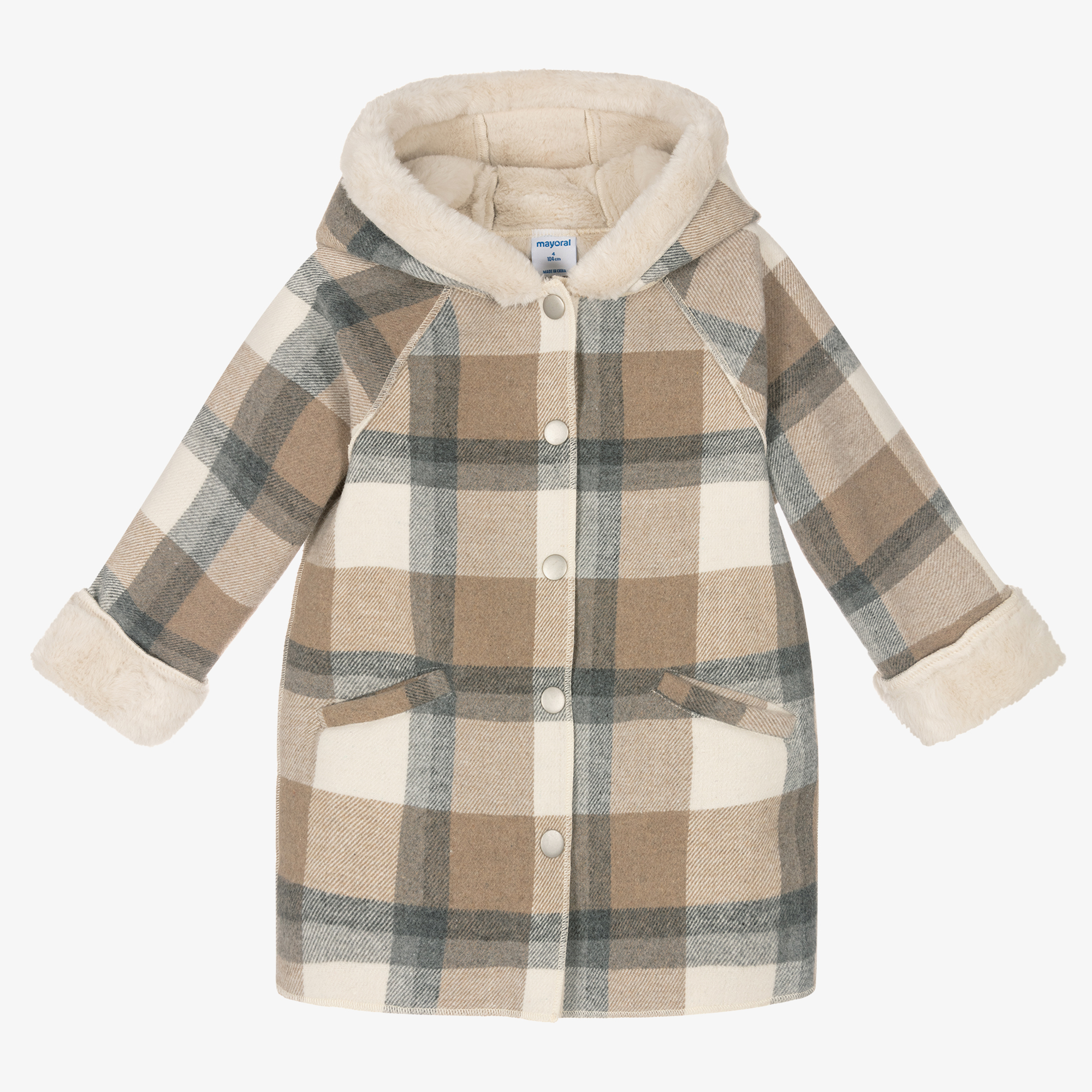 Mayoral - Girls Beige Puffer Jacket | Childrensalon