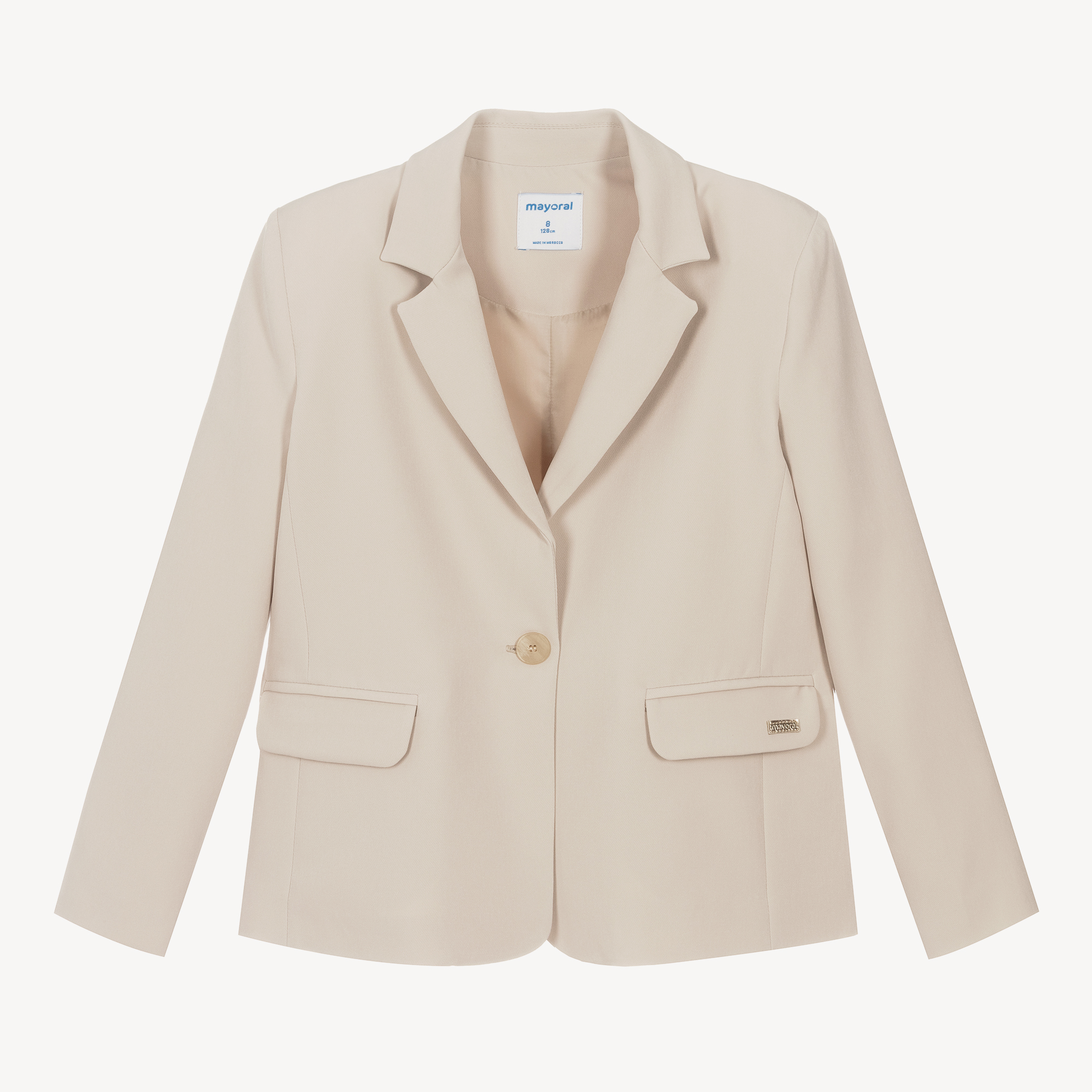 Elsy - Girls Pink Crêpe Blazer | Childrensalon