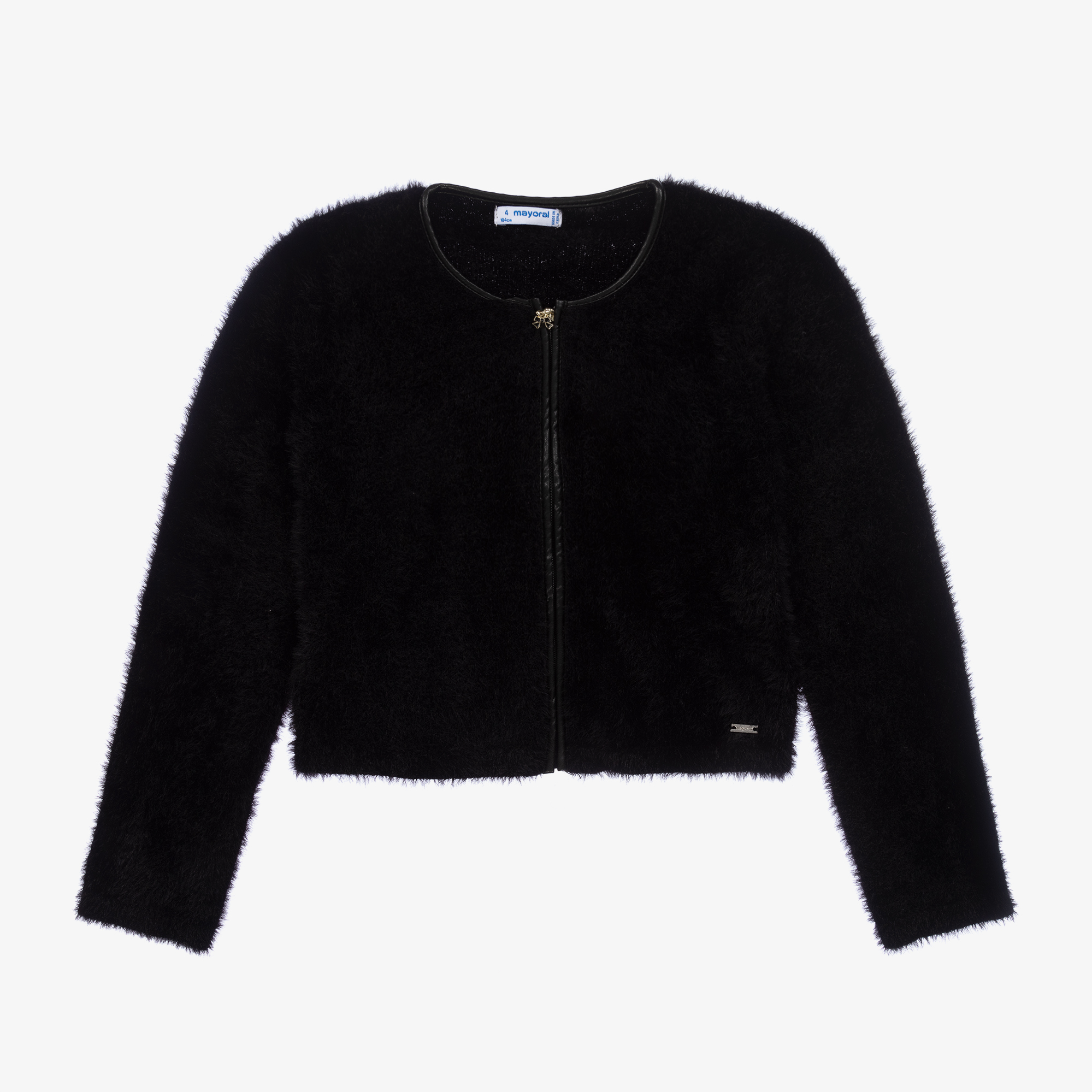 Ladies black deals fluffy cardigan