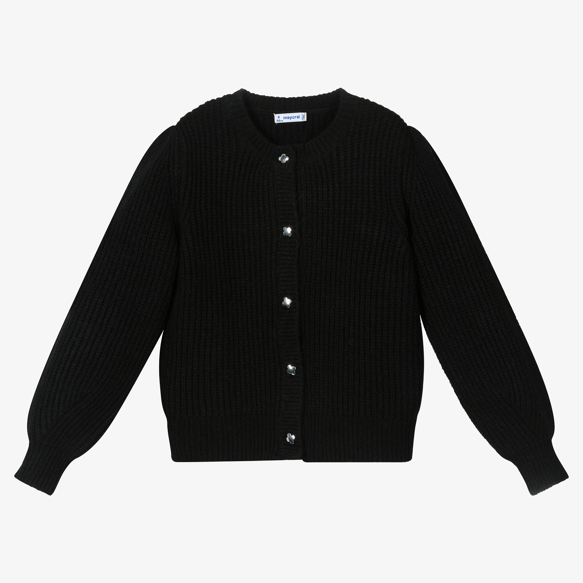 ladies black wool cardigan