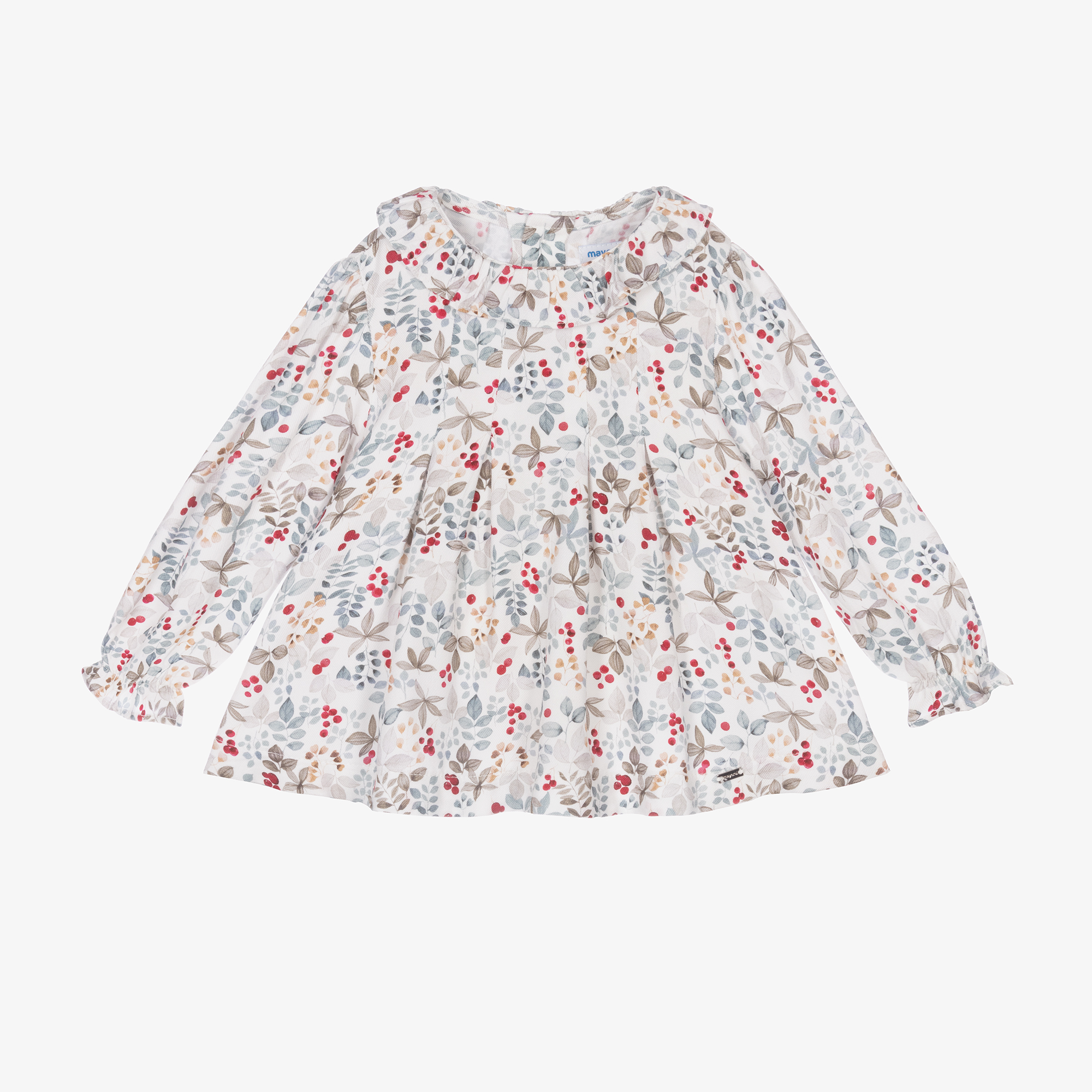 Mayoral - Girls Ivory Ruffle Blouse | Childrensalon