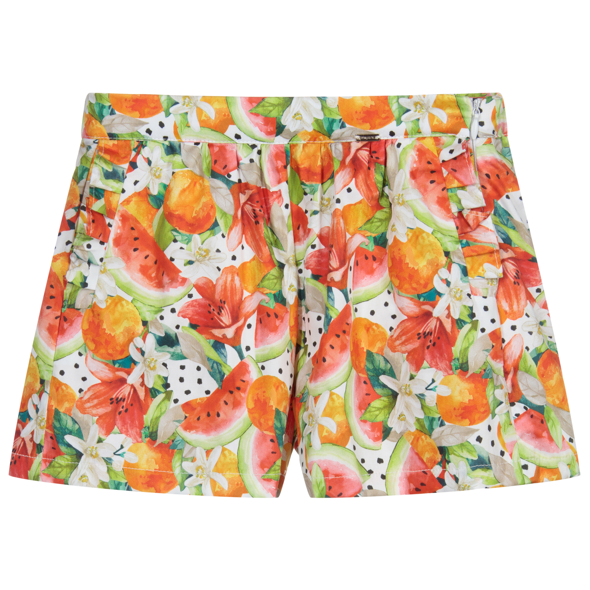 orange cotton shorts