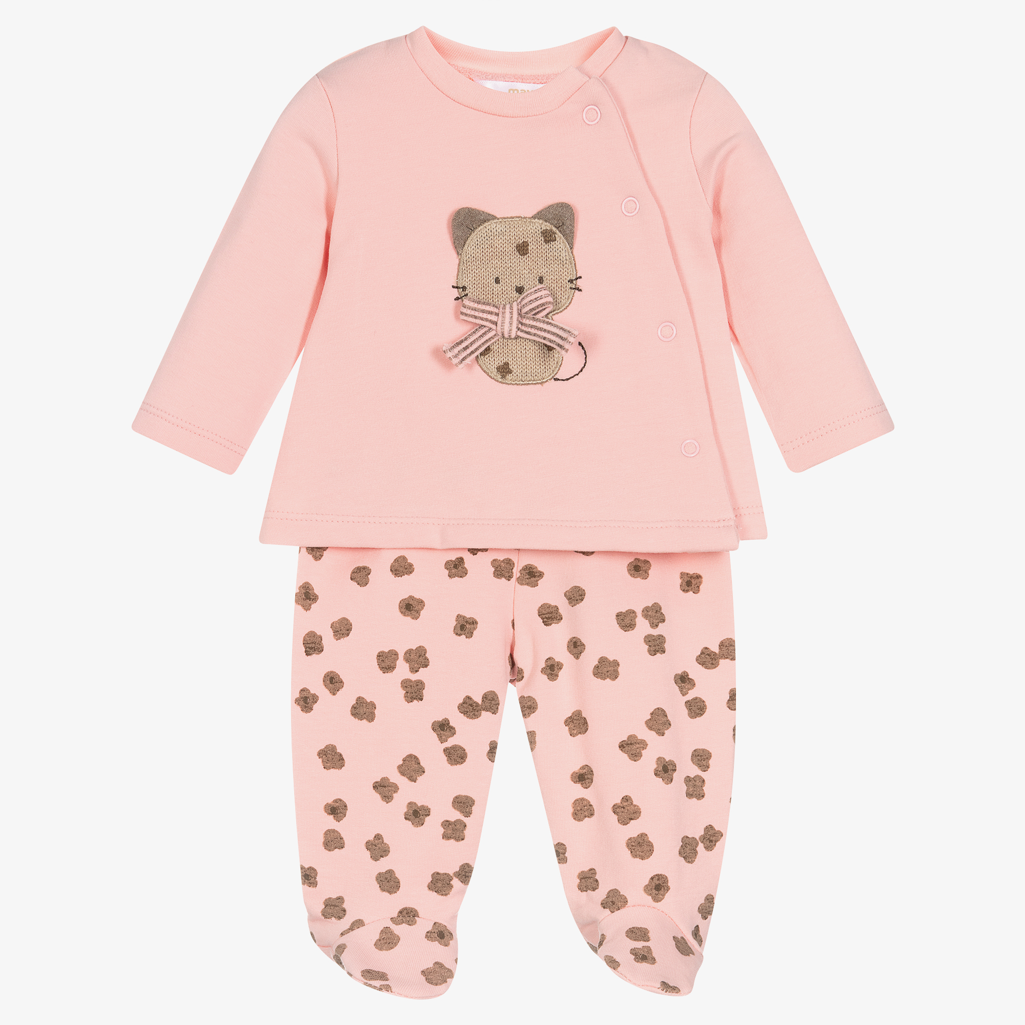 Mayoral Newborn - Pink Two-Piece Babygrow | Childrensalon