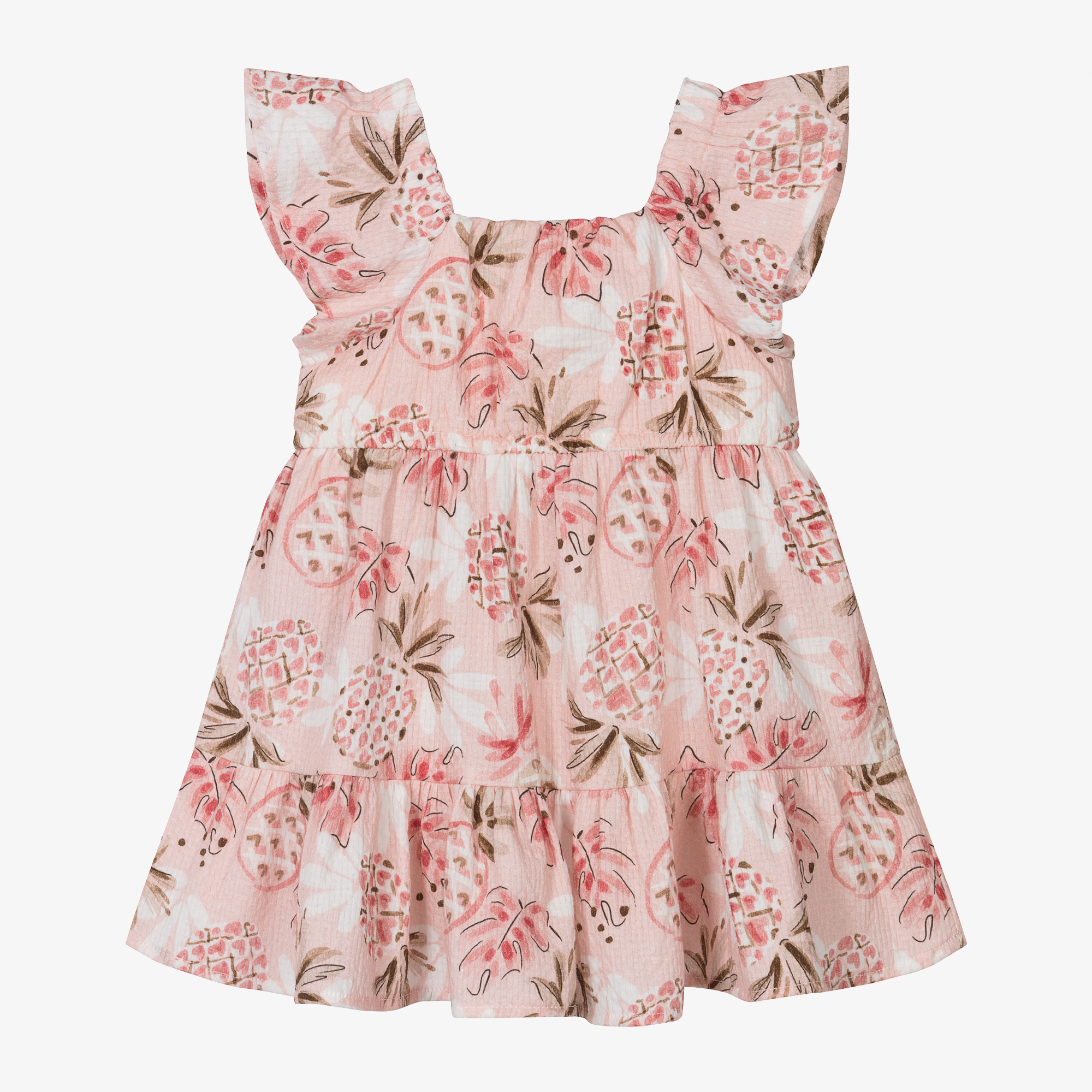 Girl's Pineapple Flutter Dress