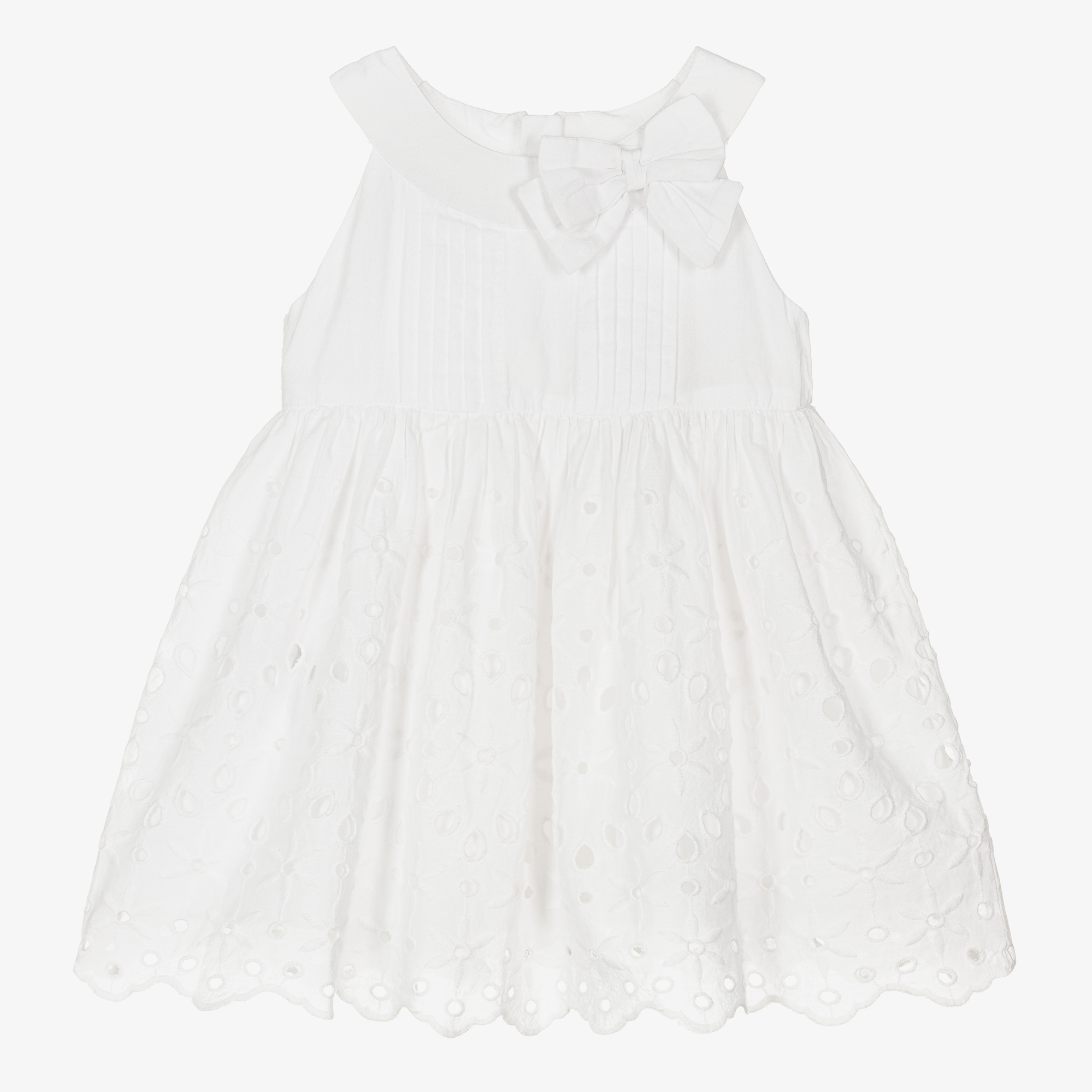 Mayoral - White Cotton Jersey Dress | Childrensalon