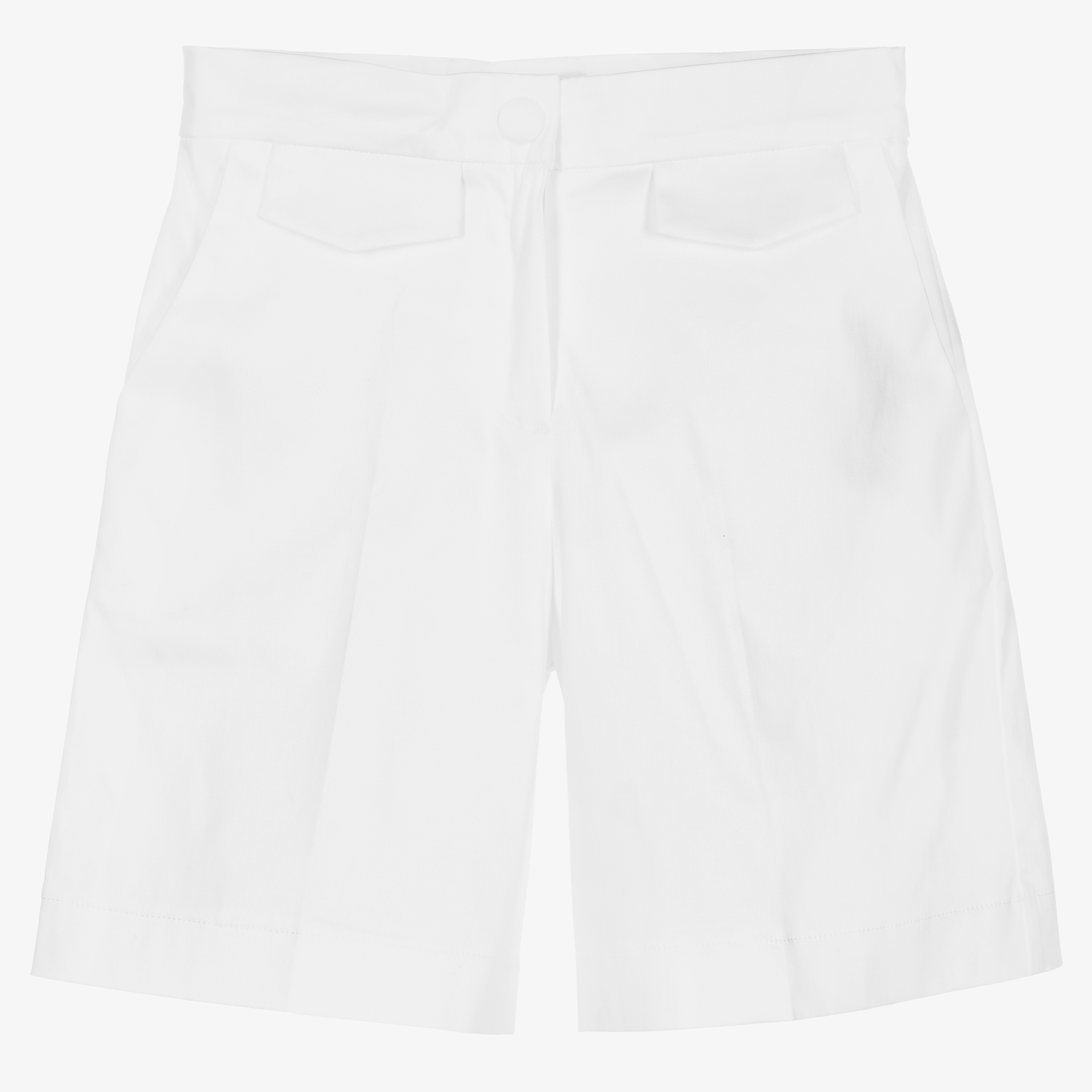 Mayoral - Girls White Denim Shorts | Childrensalon