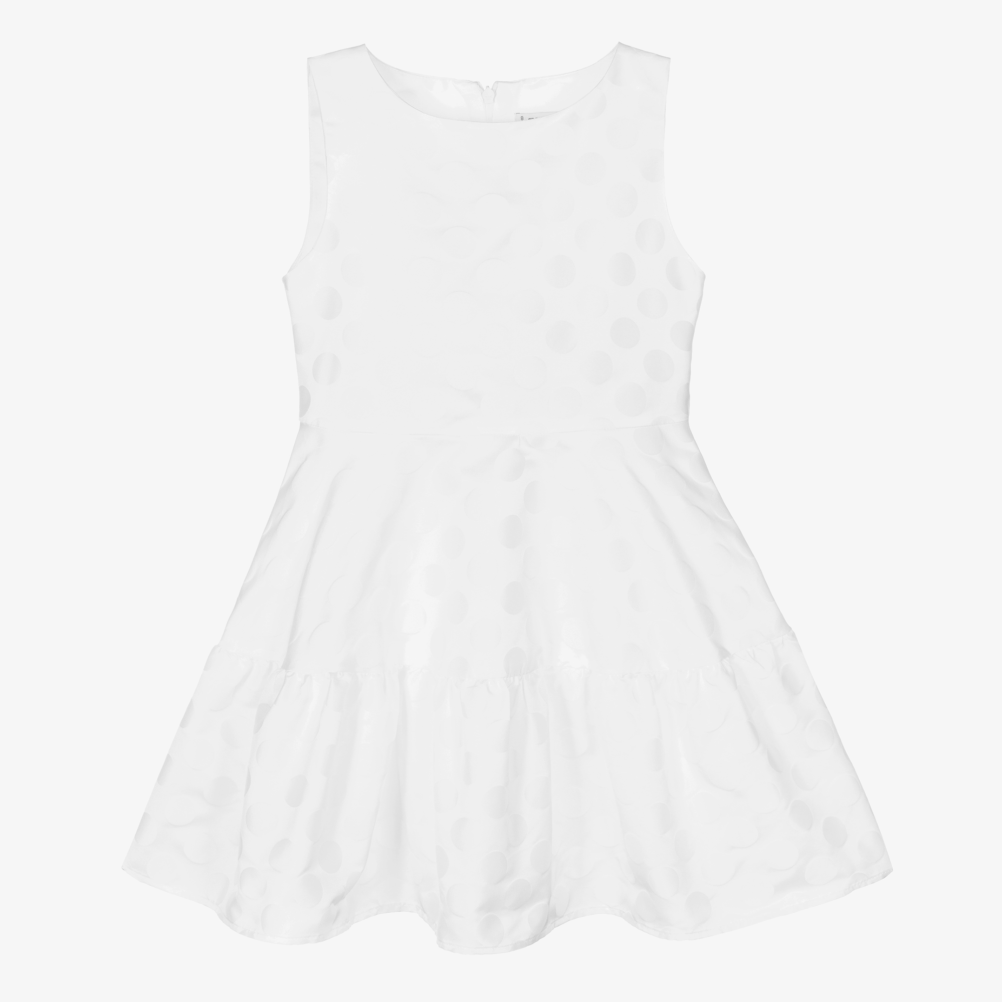 Mayoral - Girls White Jacquard Dress | Childrensalon