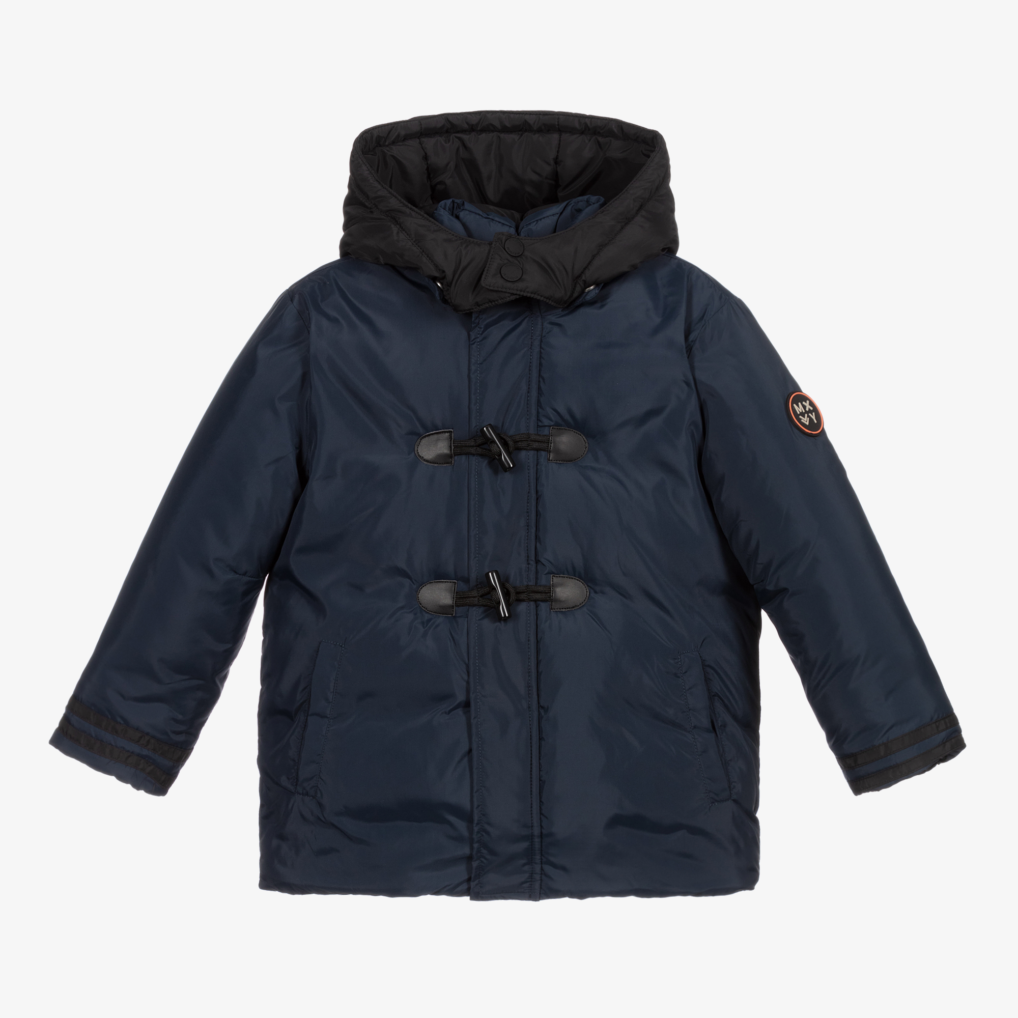 Mayoral - Navy Blue Hooded Puffer Coat | Childrensalon