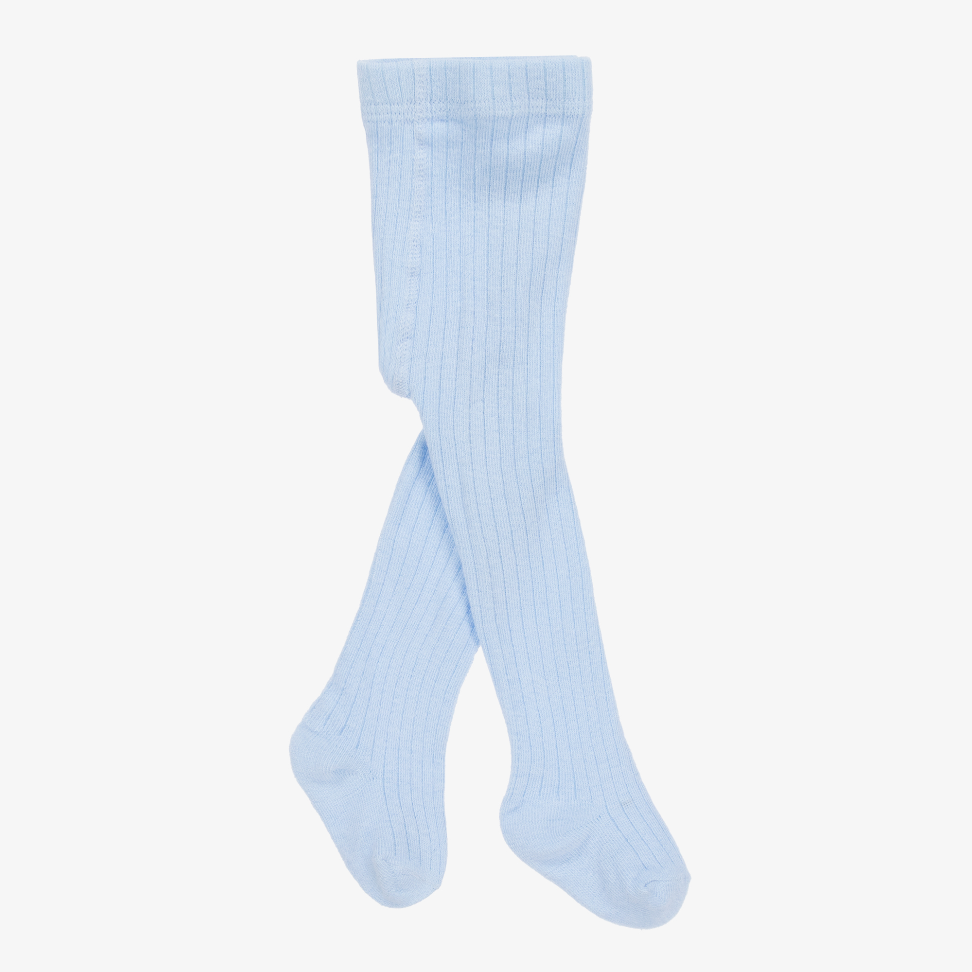 Mayoral - Pale Blue Organic Cotton Baby Tights