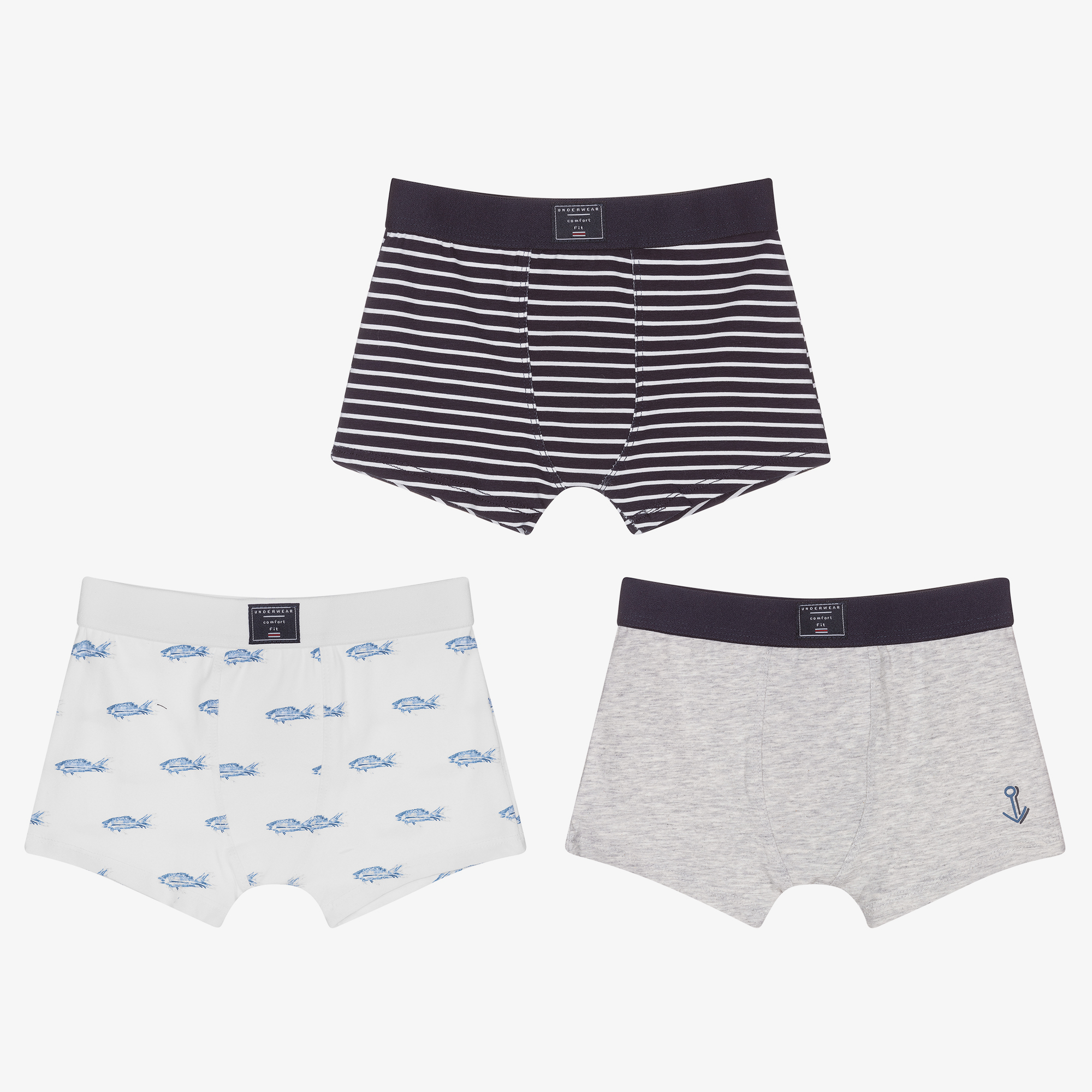 Mayoral - Teen Blue Boxers (3 Pack) | Childrensalon