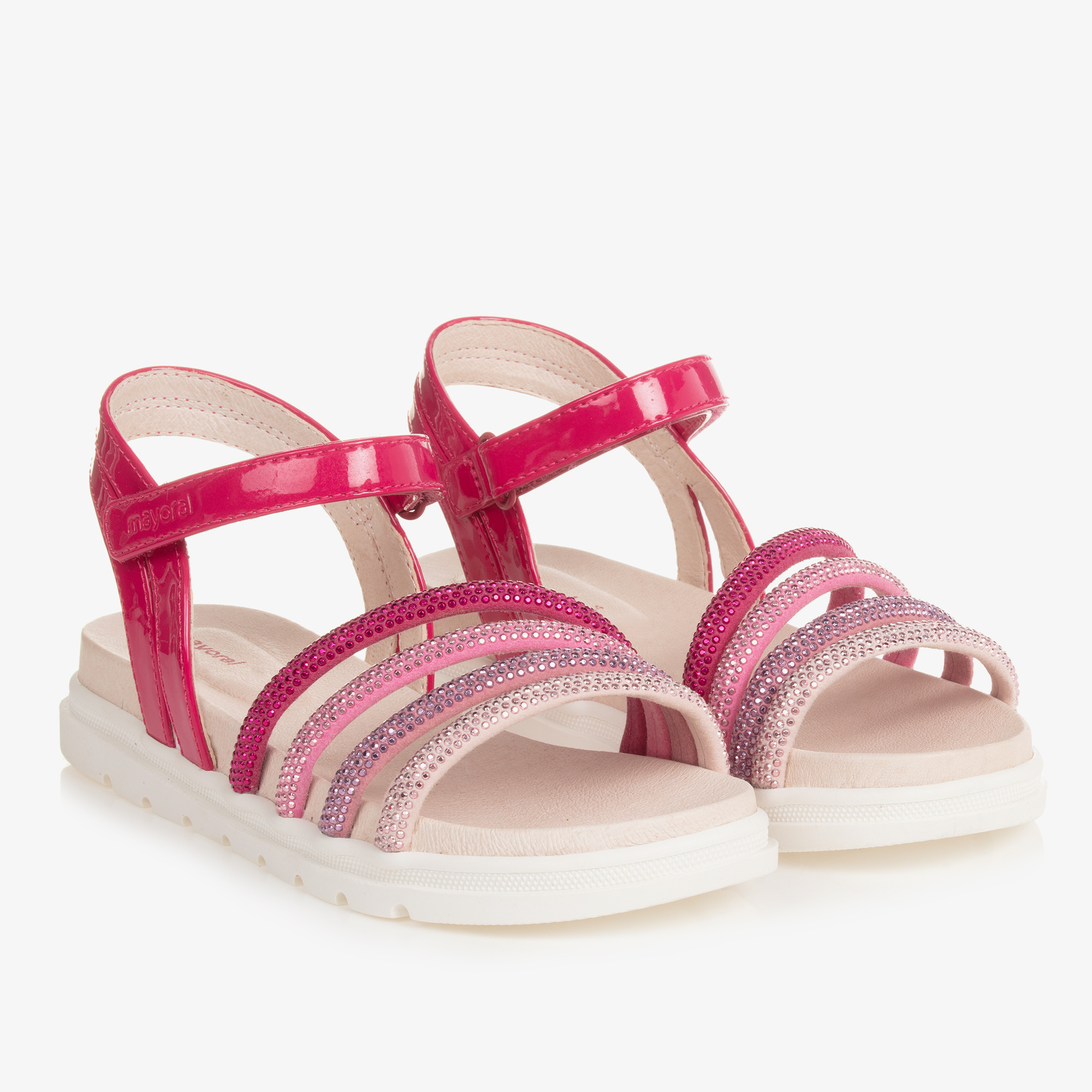 Mayoral - Girls Pink Studded Strap Sandals | Childrensalon