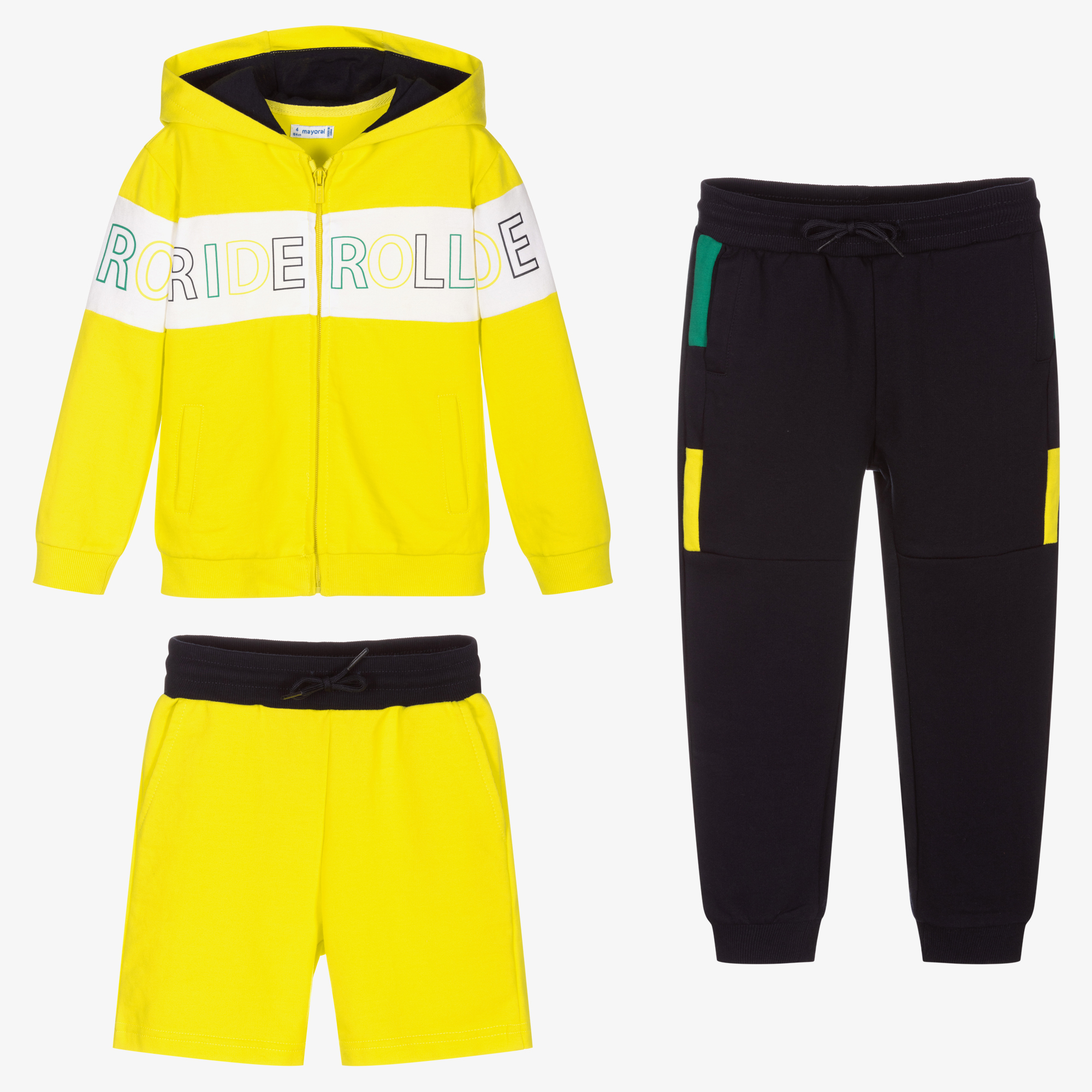 Mayoral - Yellow 3 Piece Tracksuit | Childrensalon