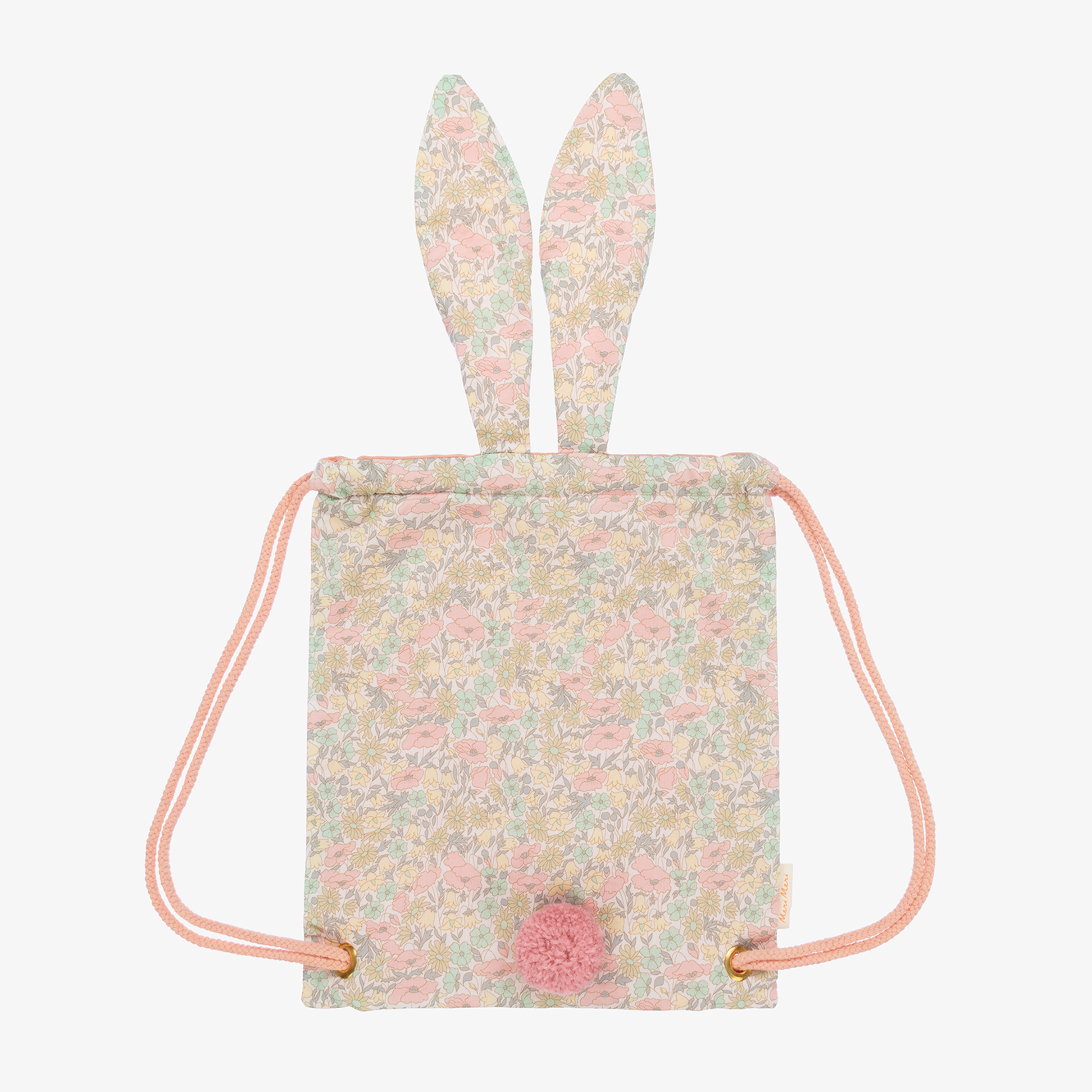 Meri Meri Girls Pink Liberty Print Bunny Backpack 35cm