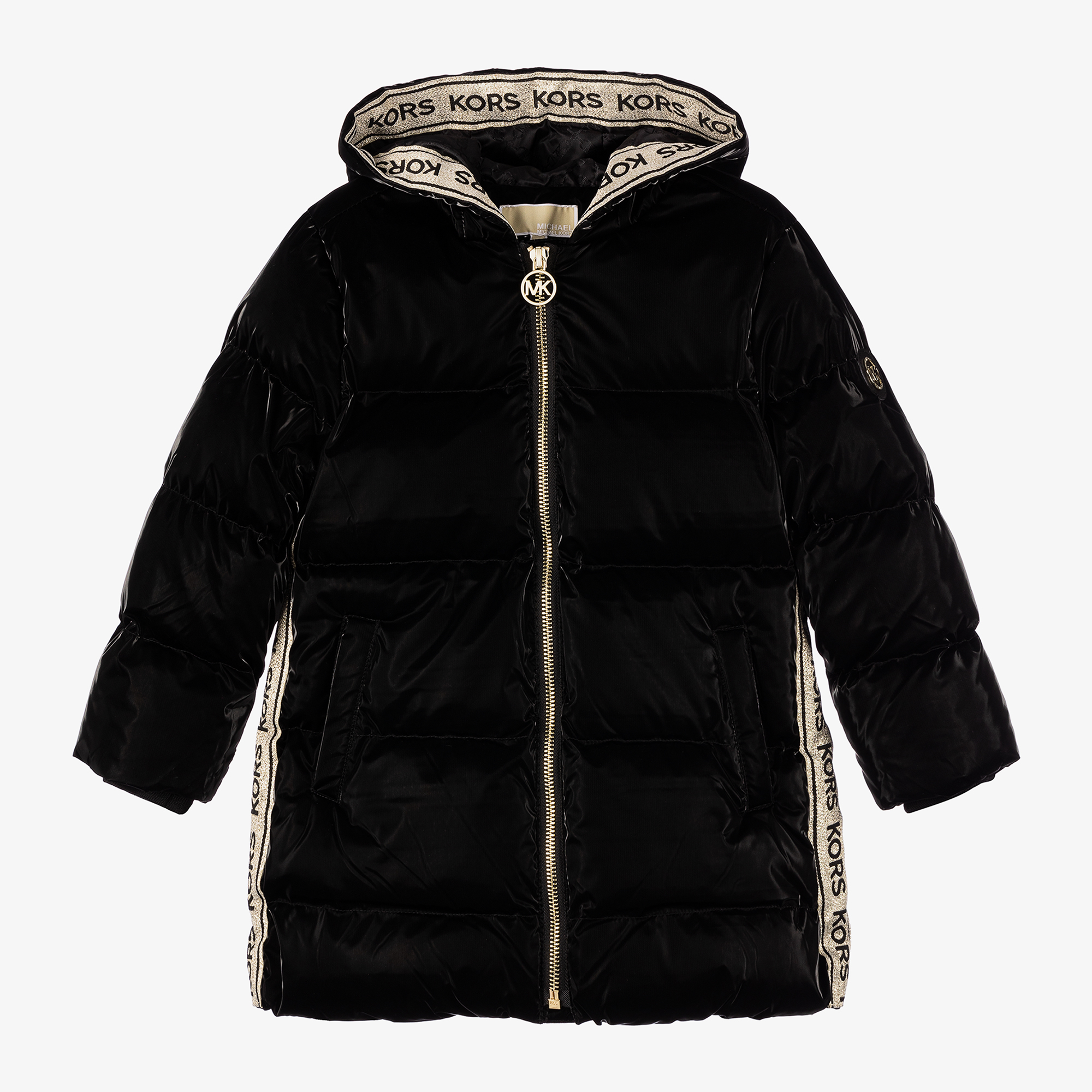 Michael Kors Kids Girls Black Hooded Puffer Coat Childrensalon