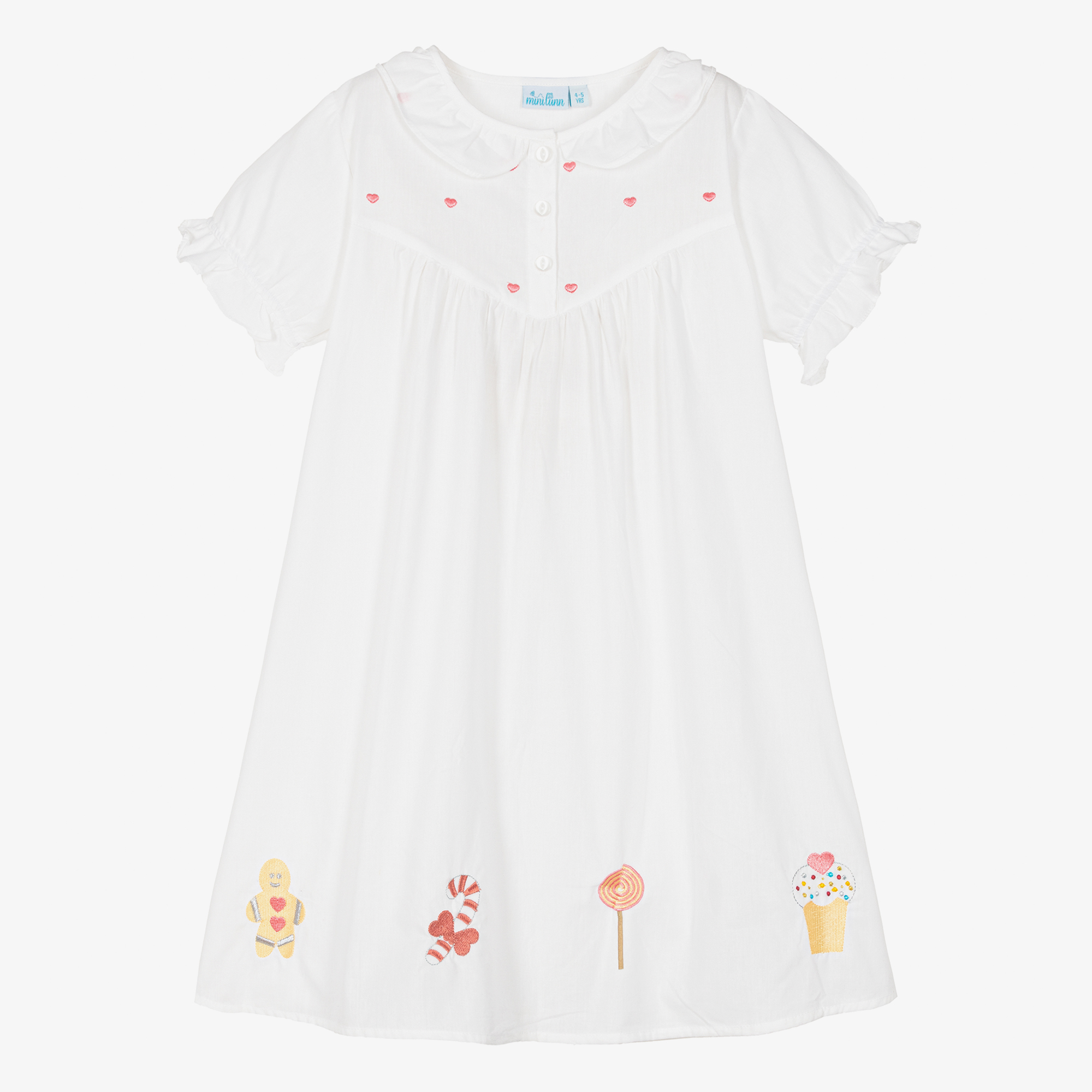 Girls white best sale night dress