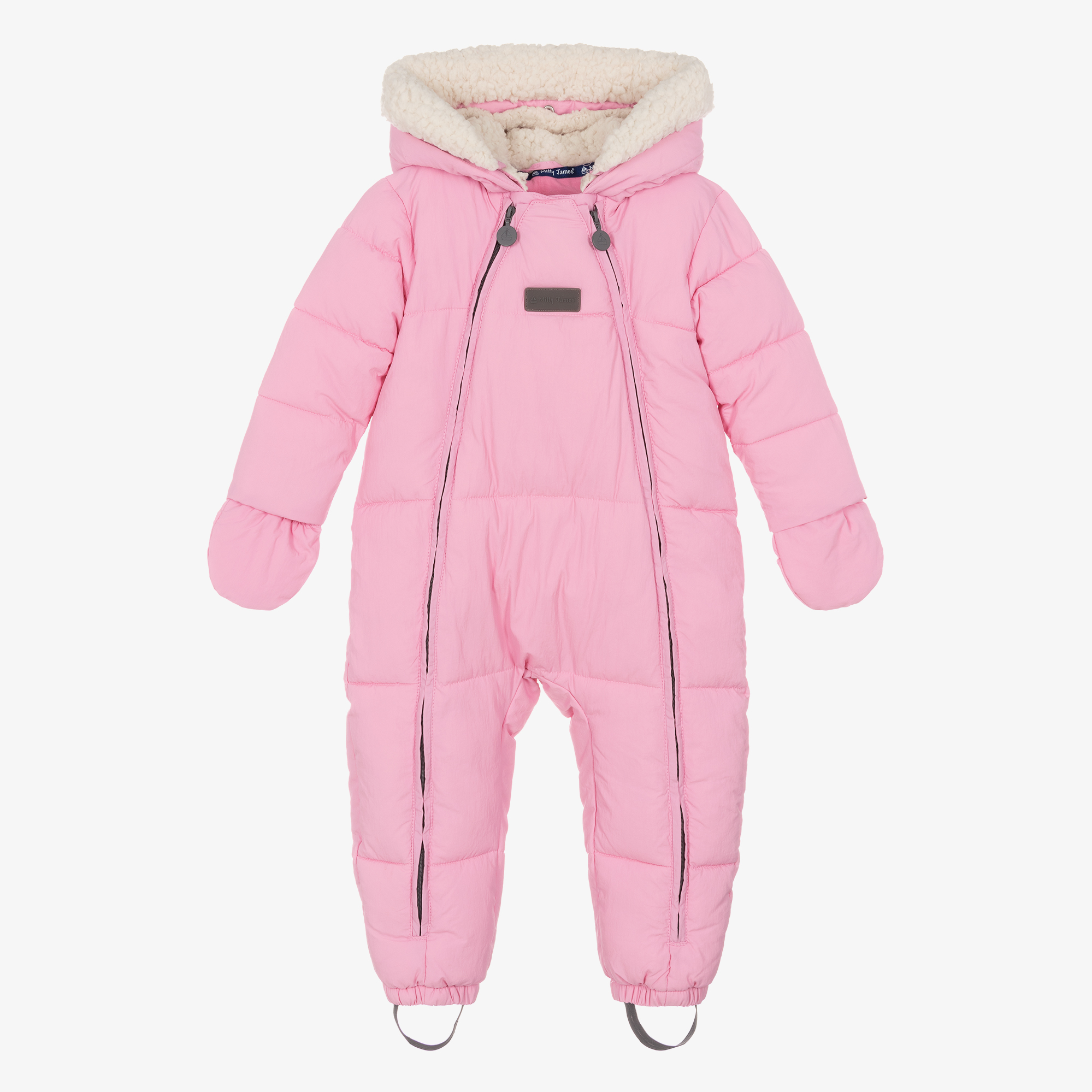 Emile Et Rose - Baby Girls Pale Pink Snowsuit | Childrensalon