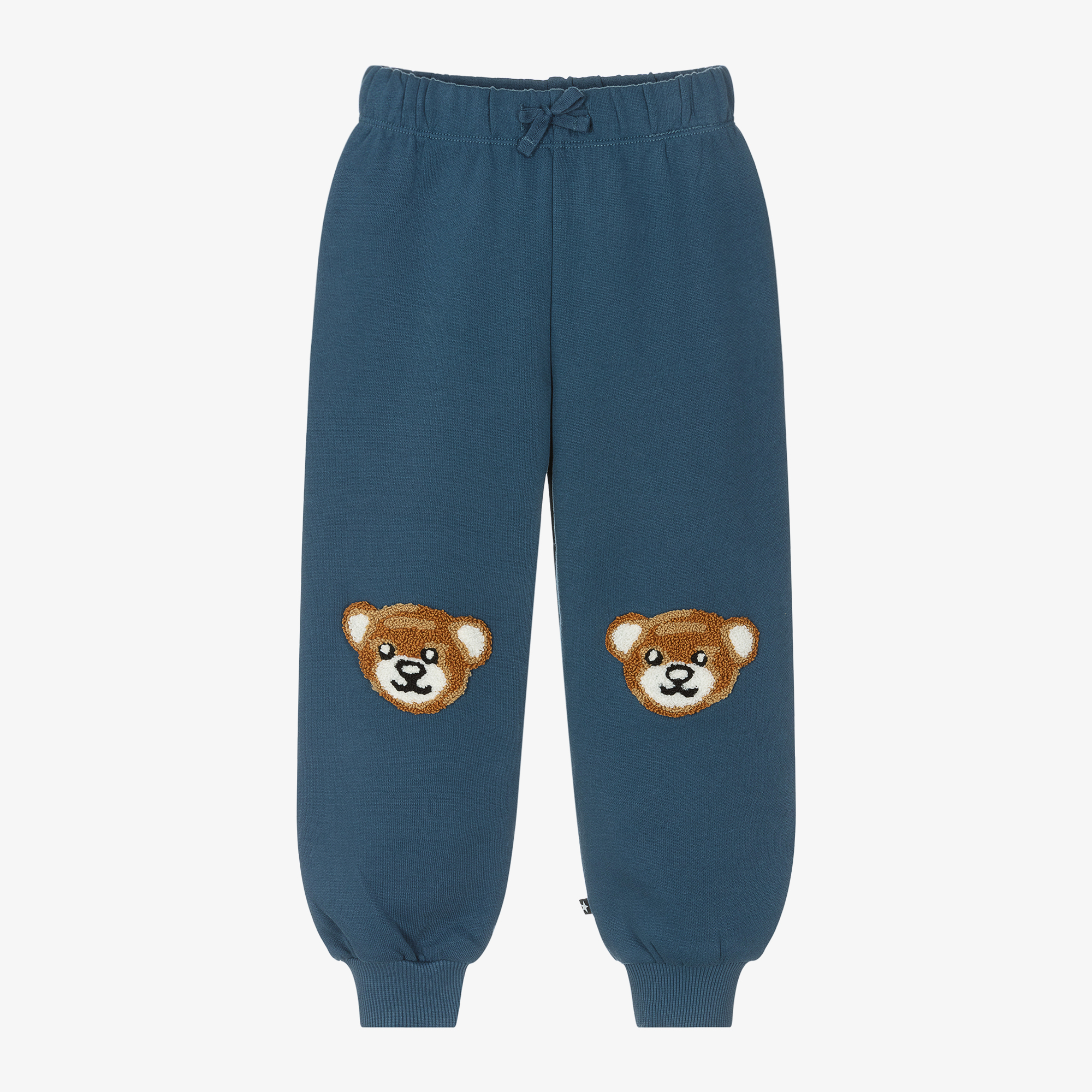 Molo Blue Organic Cotton Teddy Bear Joggers