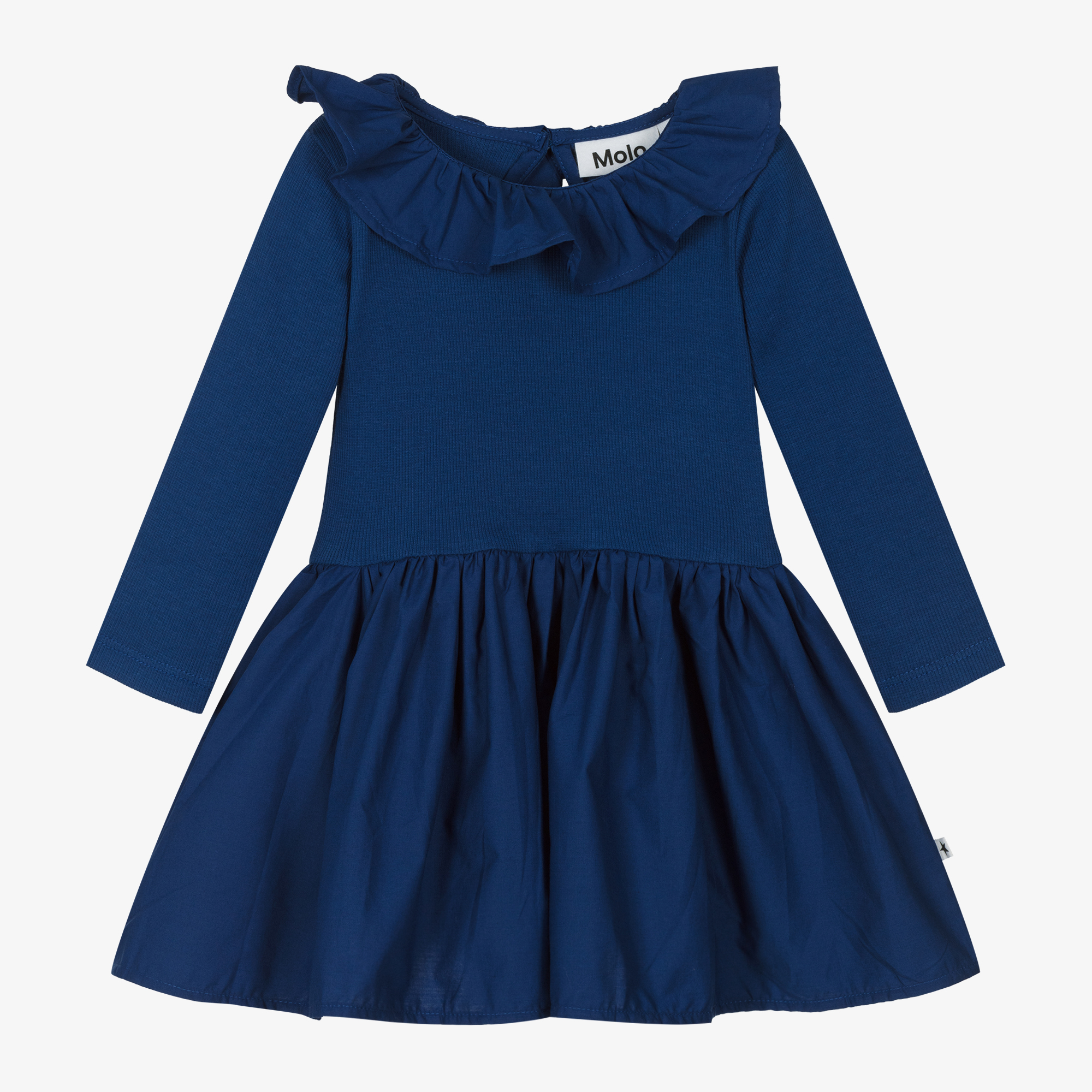 Molo Girls Blue Organic Cotton Dress