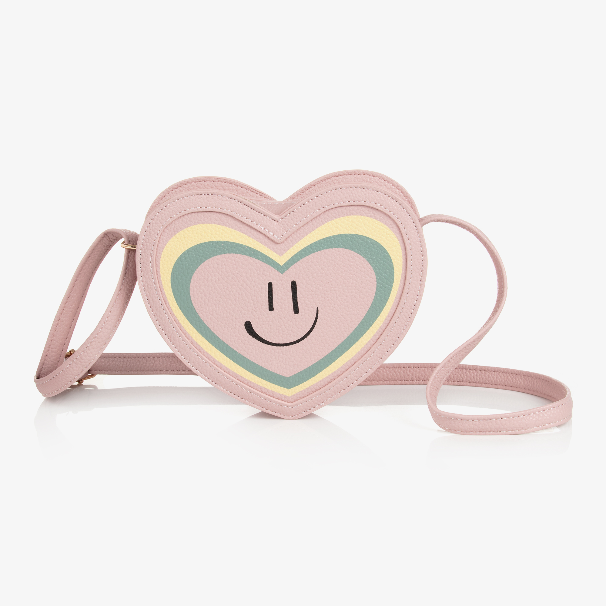 Aura Heart Faux Leather Shoulder Bag in Pink - Molo