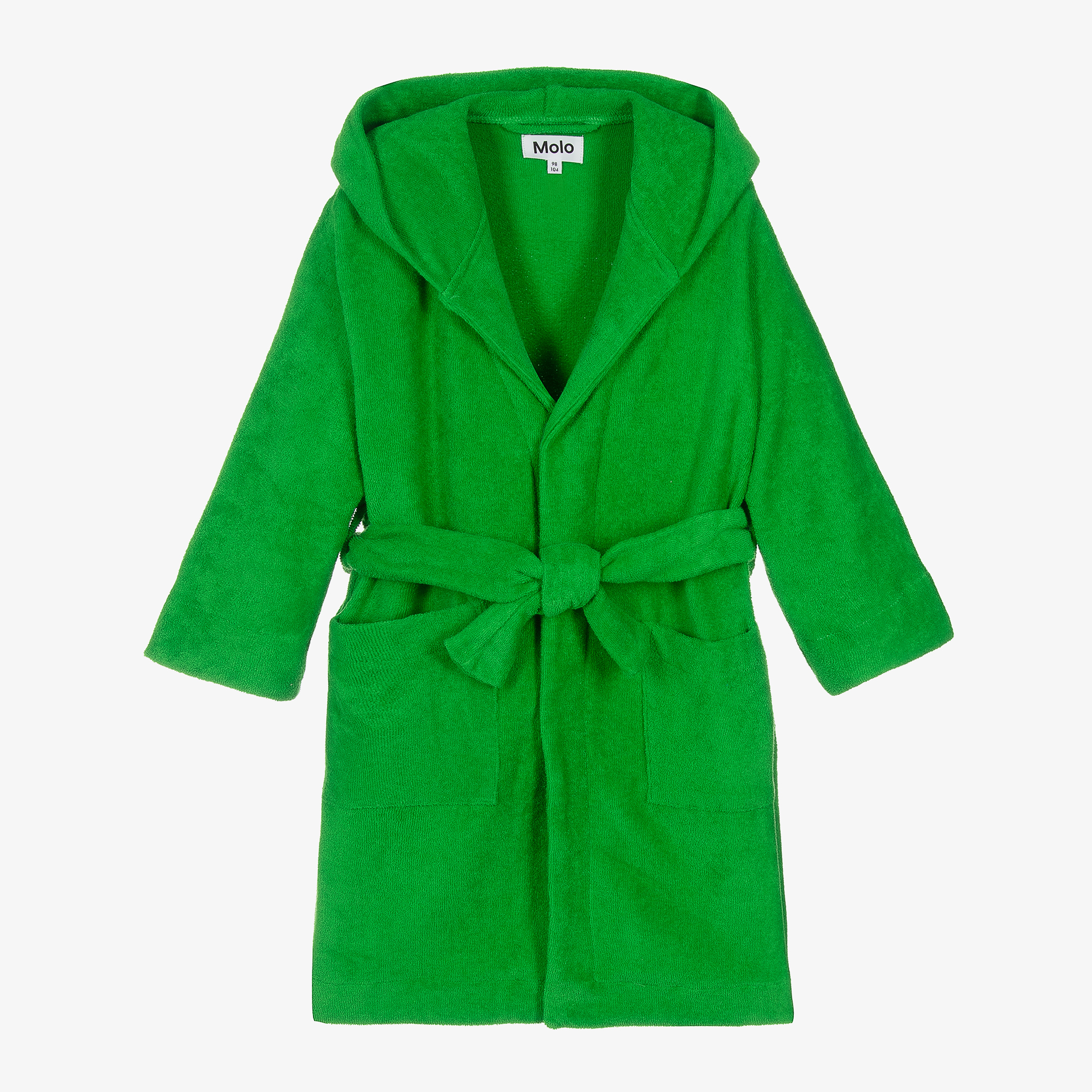 Terry towelling bath robe with hood hot sale