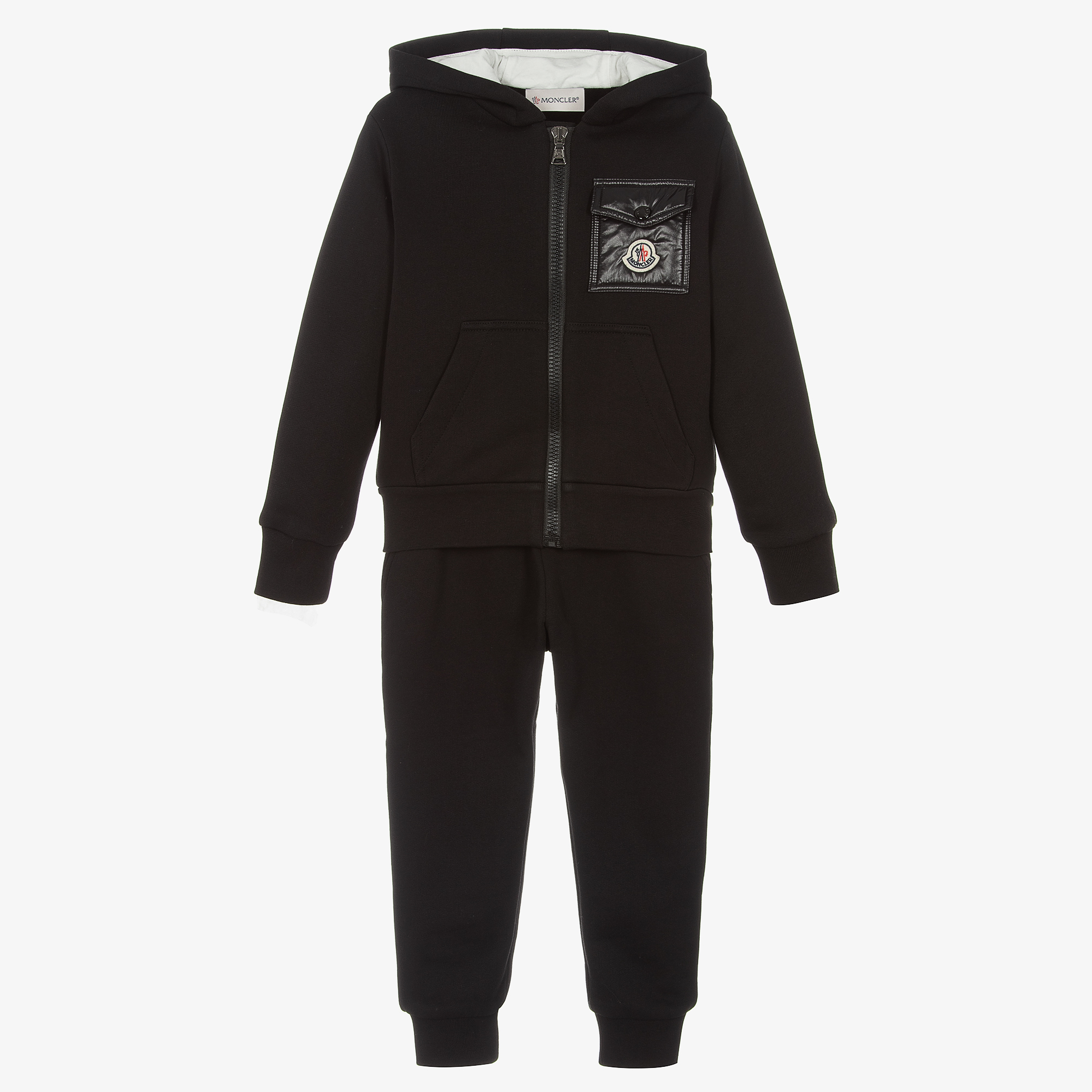 Moncler Enfant Boys Black Cotton Tracksuit Childrensalon