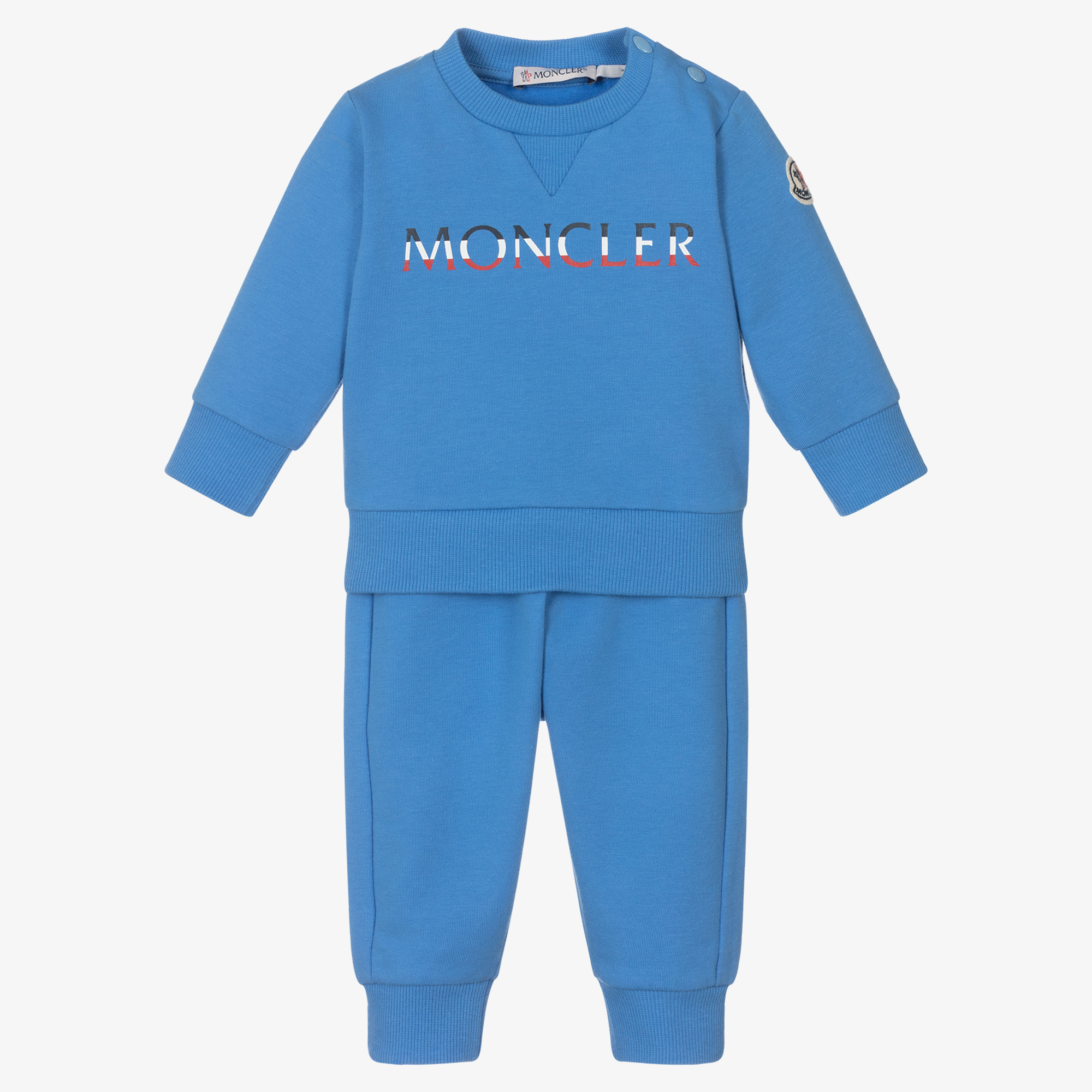 Moncler blue tracksuit on sale