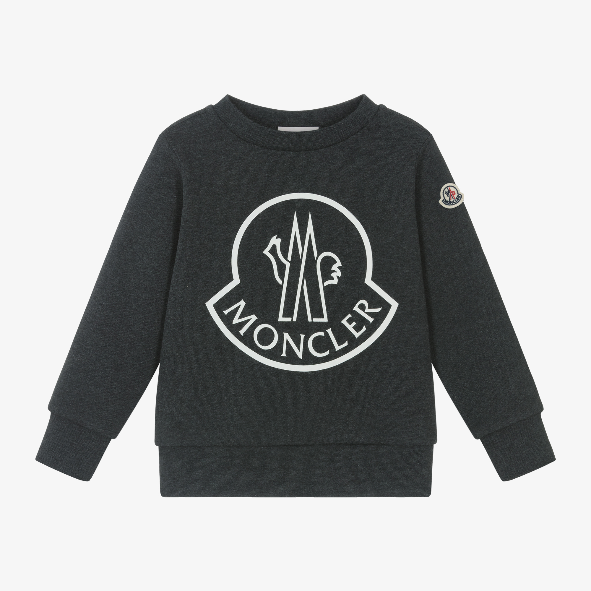 Moncler Enfant Boys Grey Cotton Sweatshirt Childrensalon