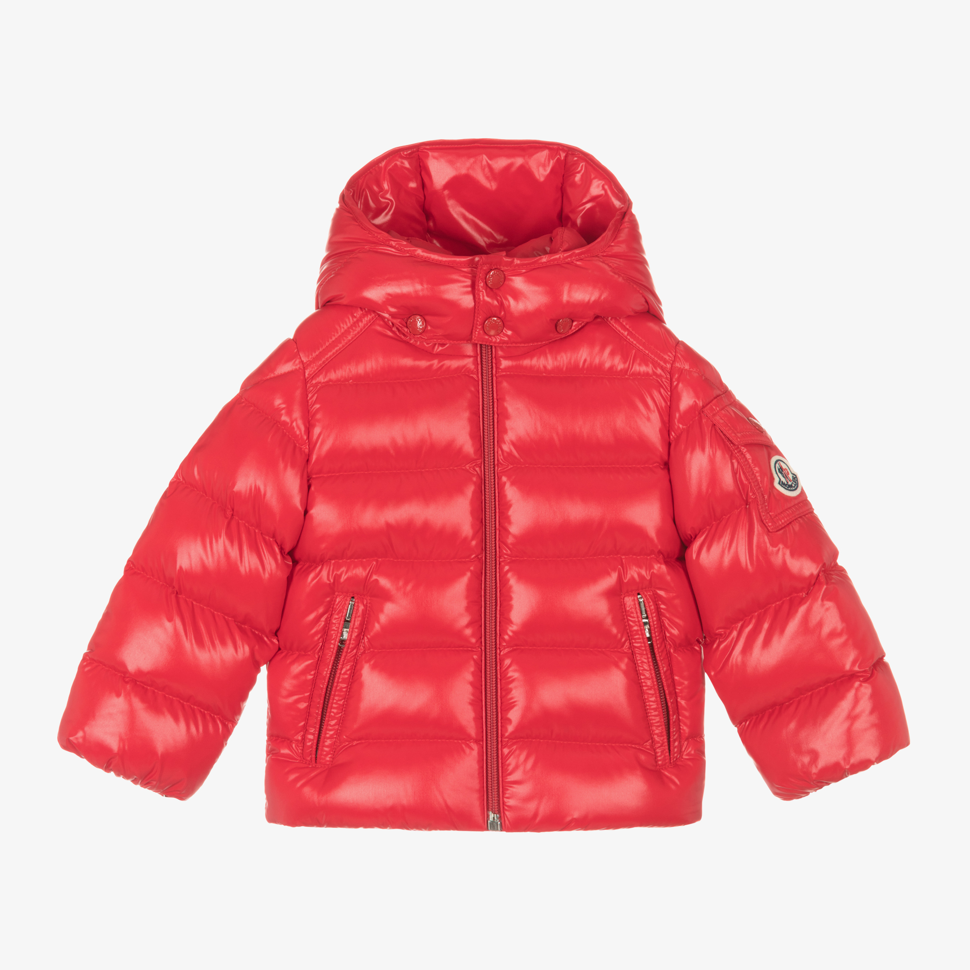 Moncler Enfant Boys Red Maya Down Puffer Jacket Childrensalon