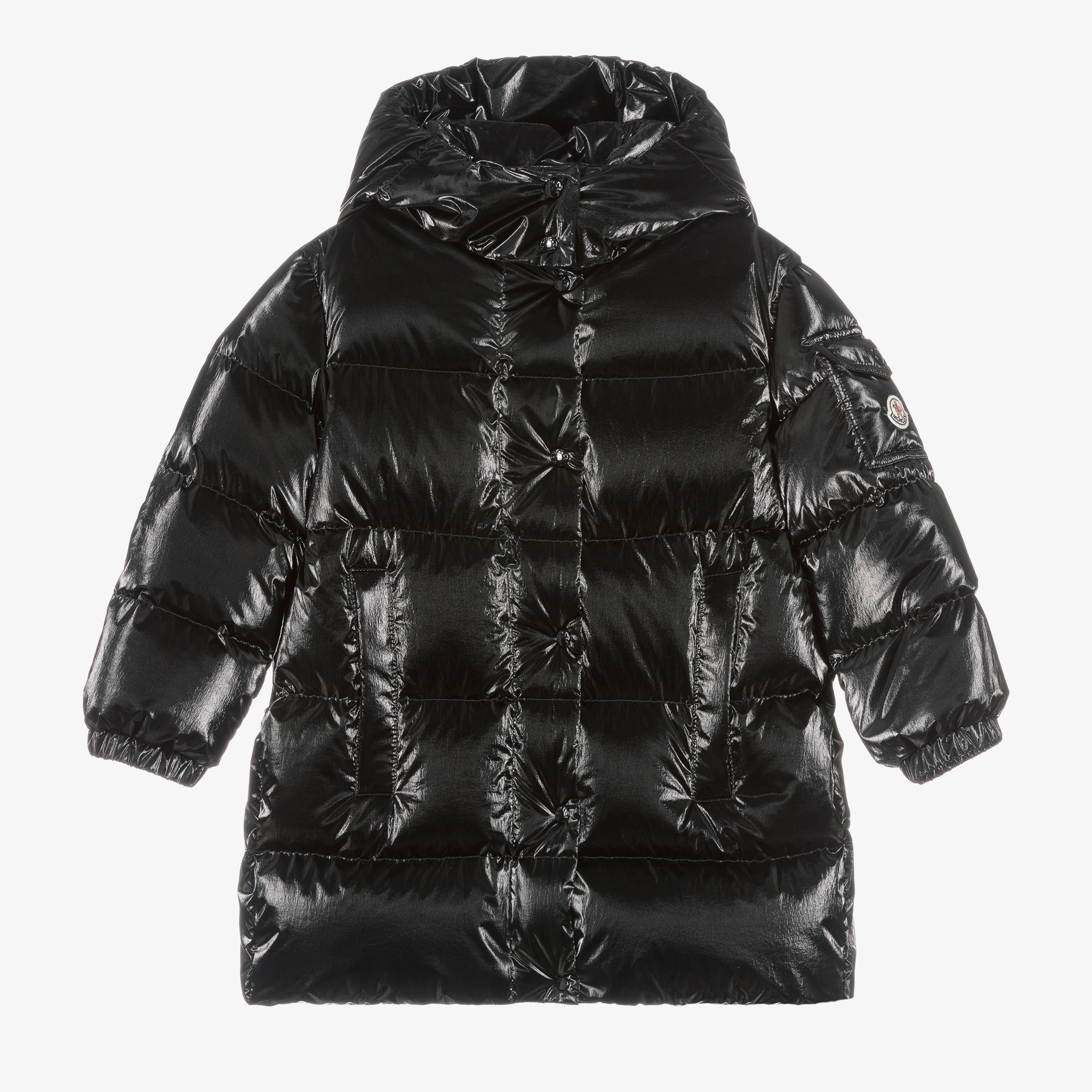 Shiny black deals moncler jacket